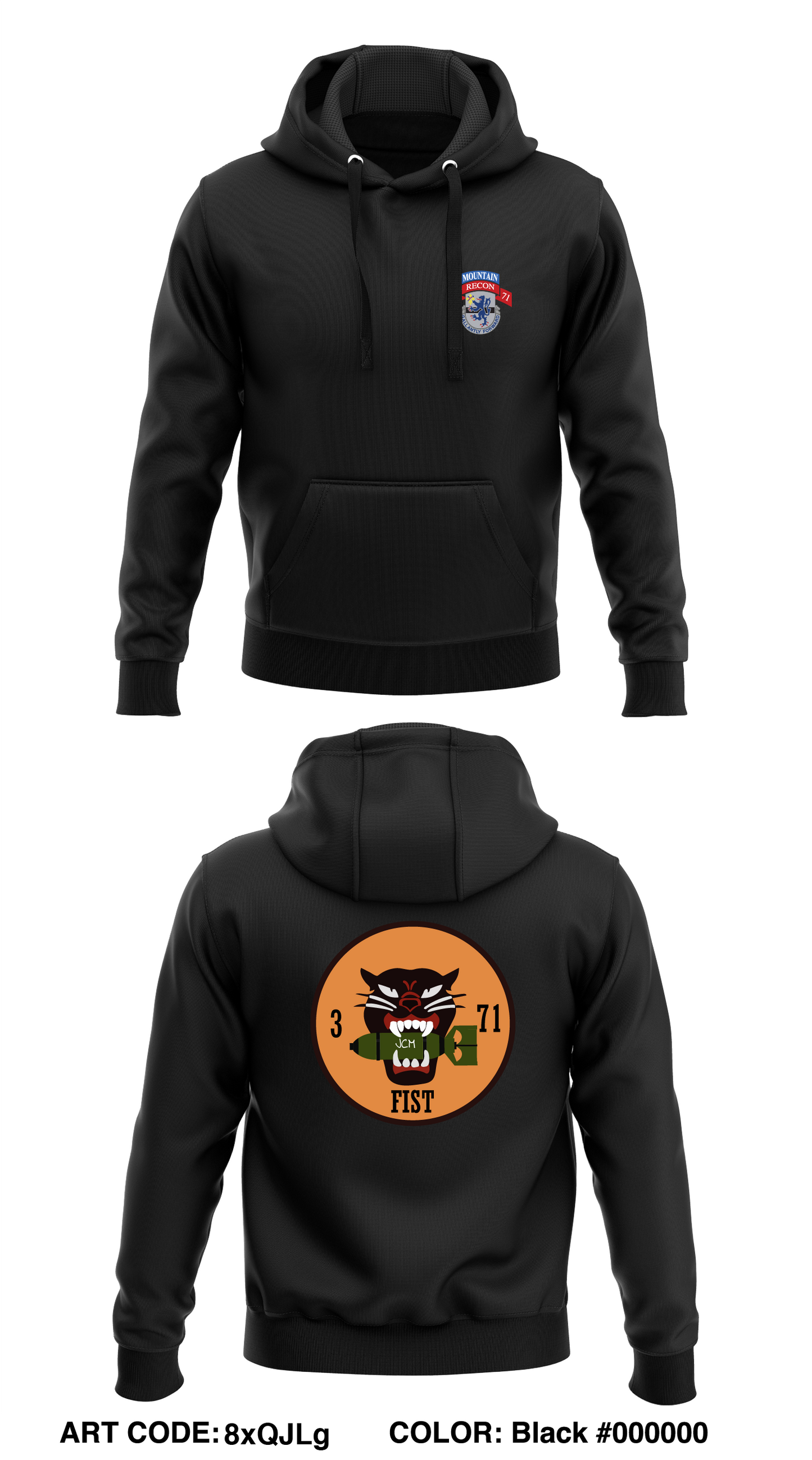 3-71 CAV, 1 MTN Store 1 Core Men's Hooded Performance Sweatshirt - 8xQJLg