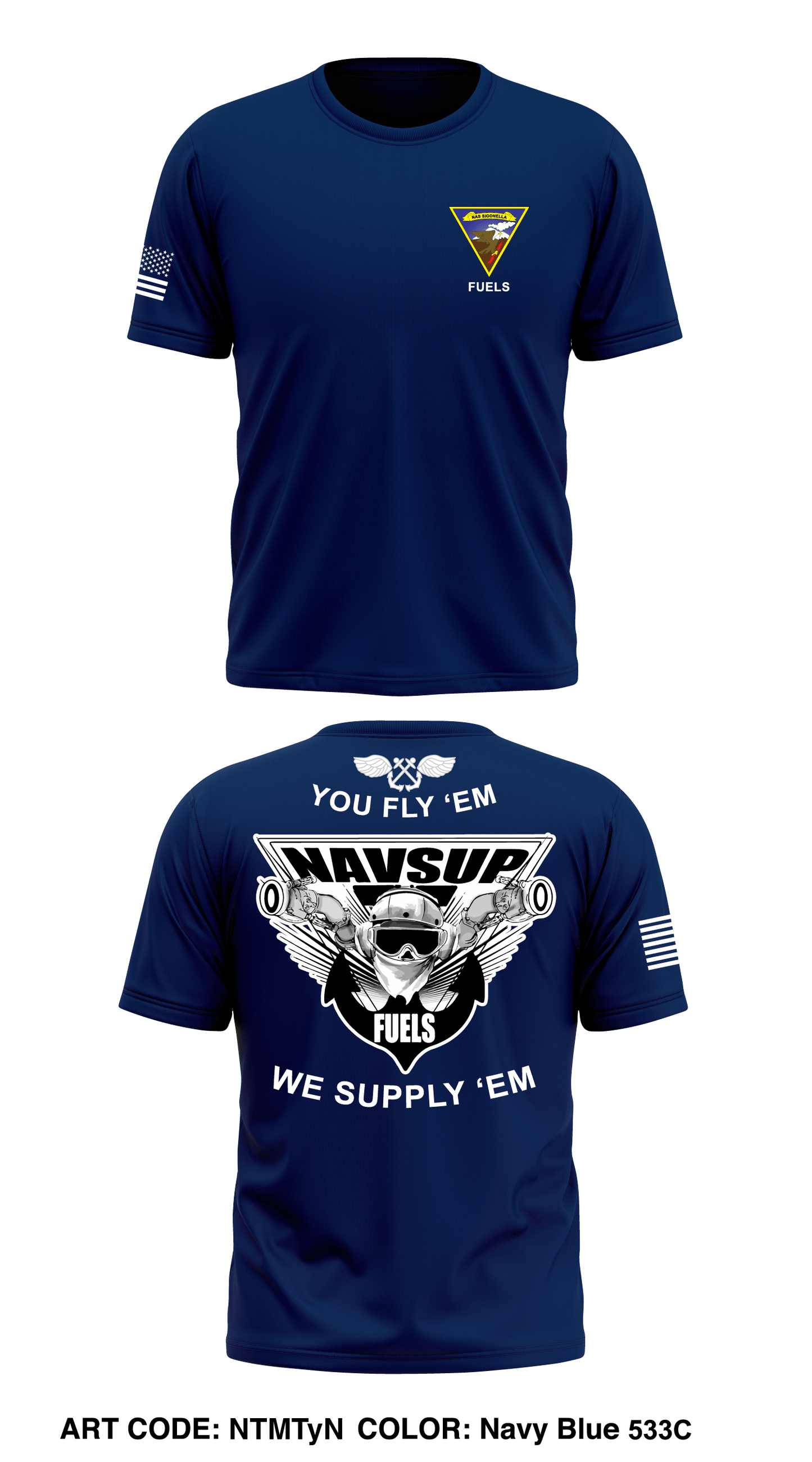 NAVSUP FUELS Store 1 Core Men's SS Performance Tee - NTMTyN