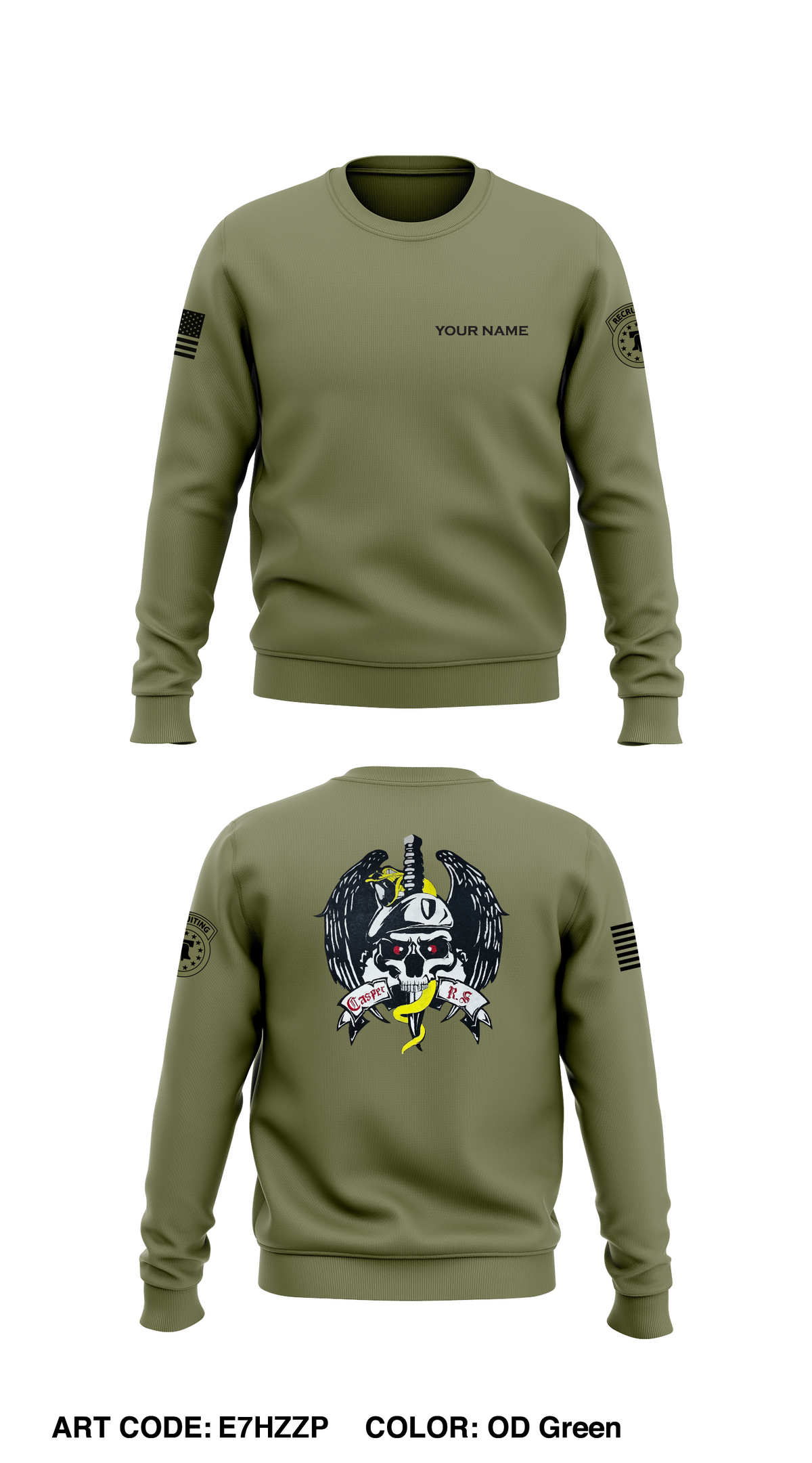 Casper Recruiting Station Store 1 Core Men's Crewneck Performance Sweatshirt - E7HZZP