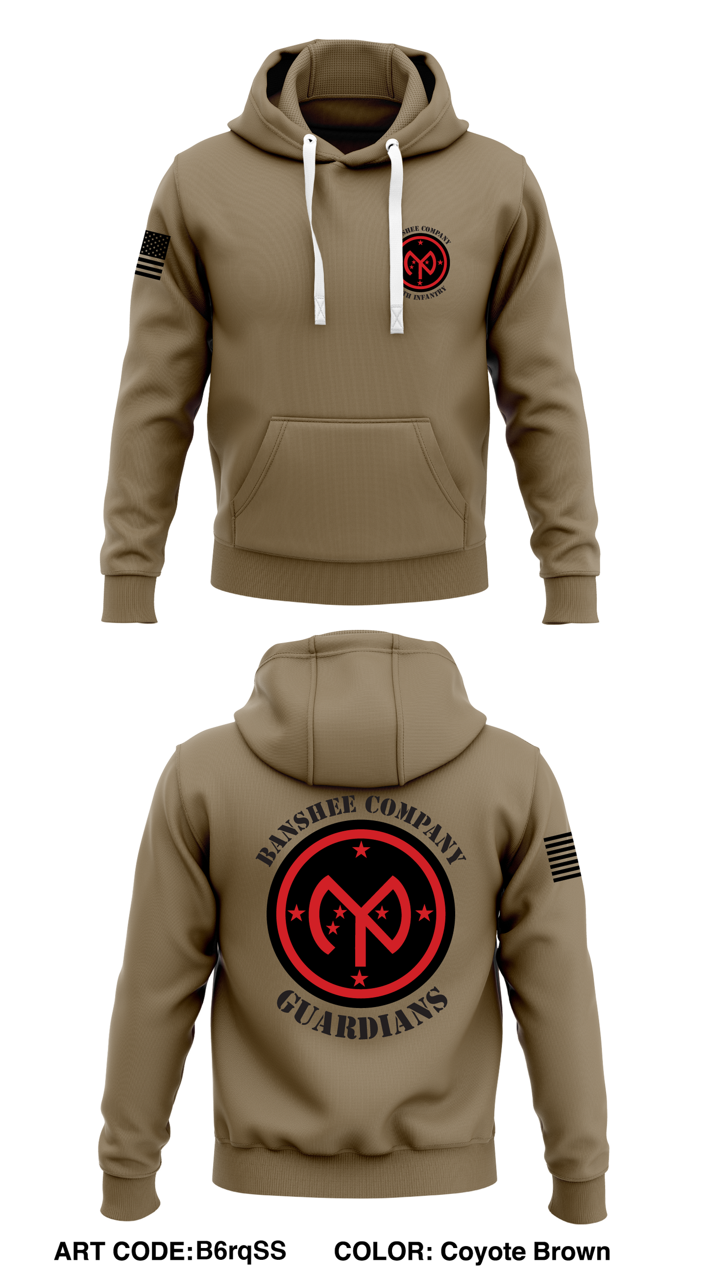 B. Co, 69th INF Store 1 Core Men's Hooded Performance Sweatshirt - B6rqSS