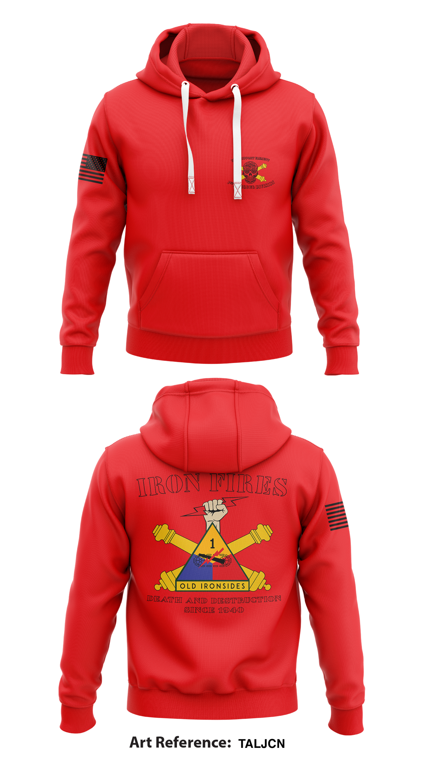 1st Armored Division Fire Support Element Store 1 Core Men's Hooded Performance Sweatshirt - TALjcn