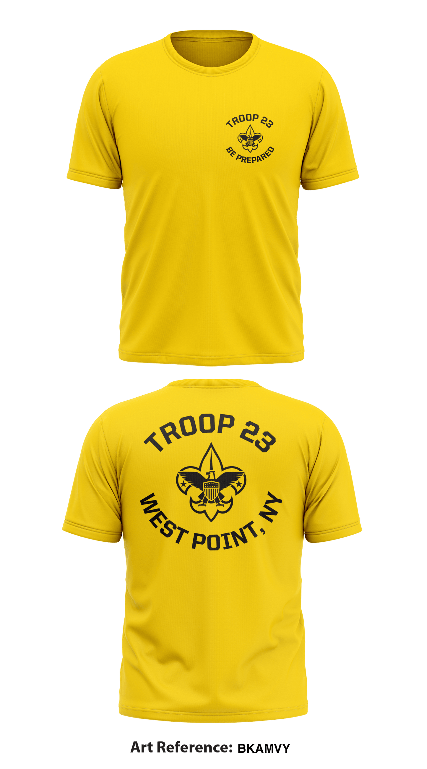 Scouts BSA Troop 23 Store 1 Core Men's SS Performance Tee - BKAMVY