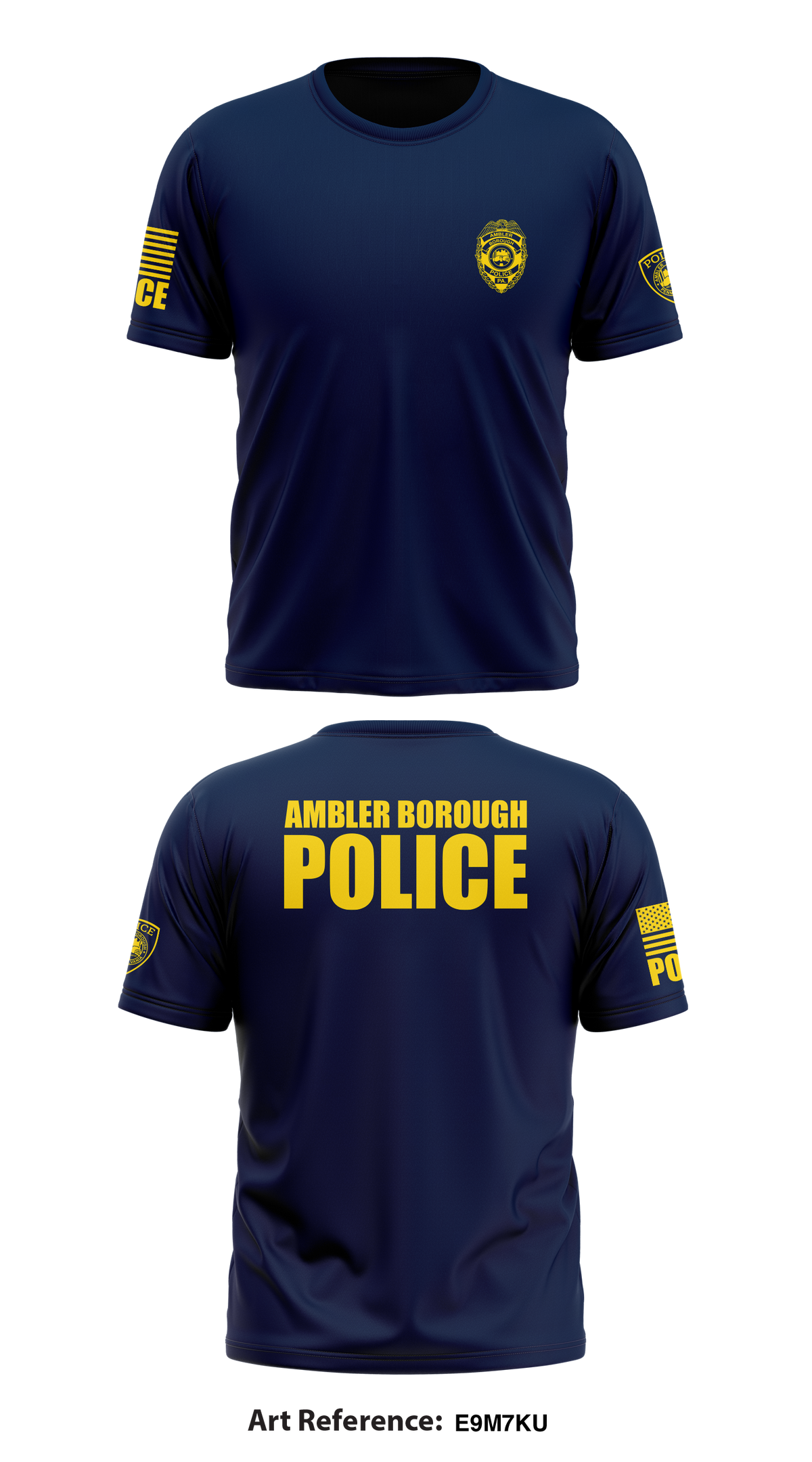 Ambler Borough Police Store 1 Core Men's SS Performance Tee - e9M7Ku