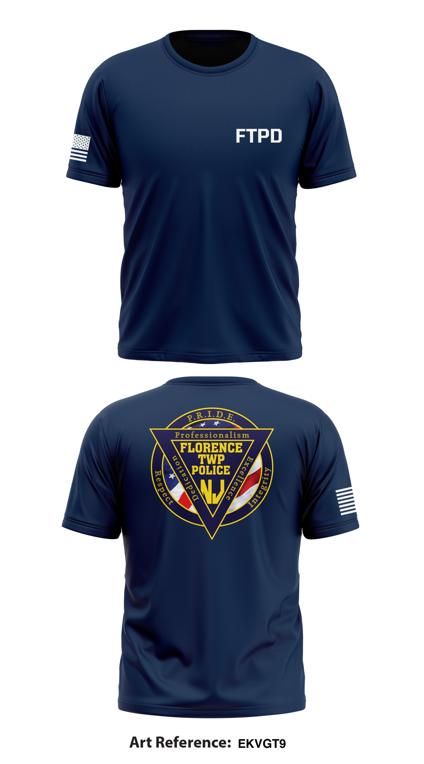 Florence Twp Police Dept Store 1 Core Men's SS Performance Tee - EkVGT9