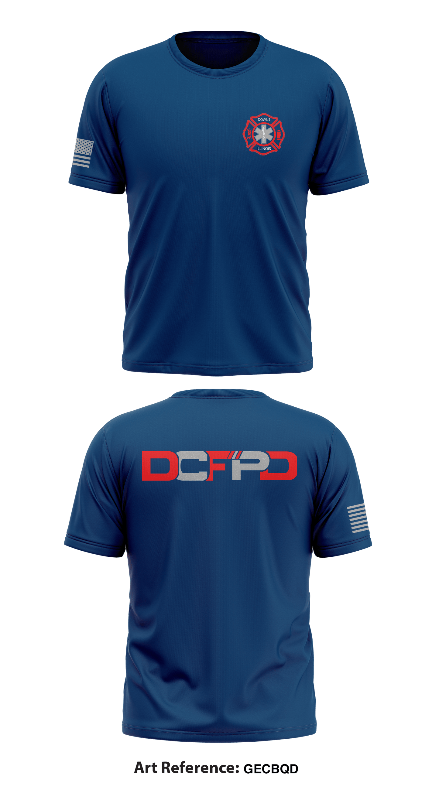 Downs Fire Department Store 1 Core Men's SS Performance Tee - GEcBqD