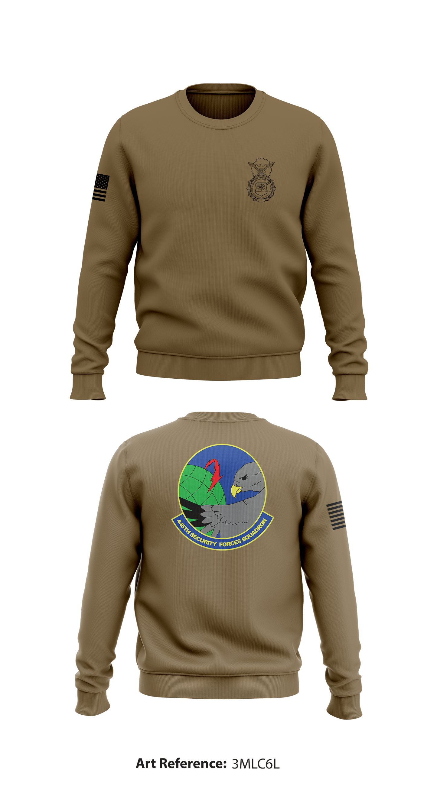 445th SFS WPAFB Store 1 Core Men's Crewneck Performance Sweatshirt - 3MLC6J