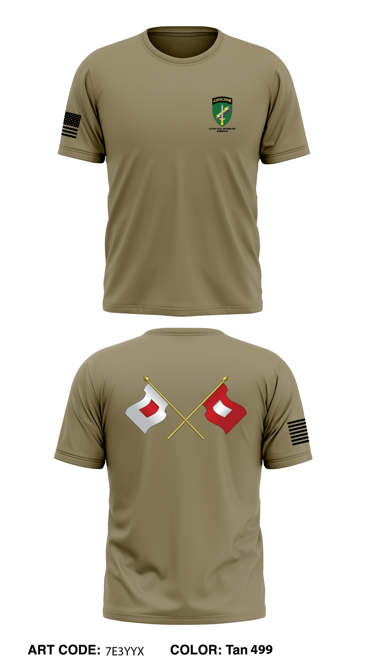 412th Civil Affairs Bn. Airborne Store 1 Core Men's SS Performance Tee - 7E3YYX