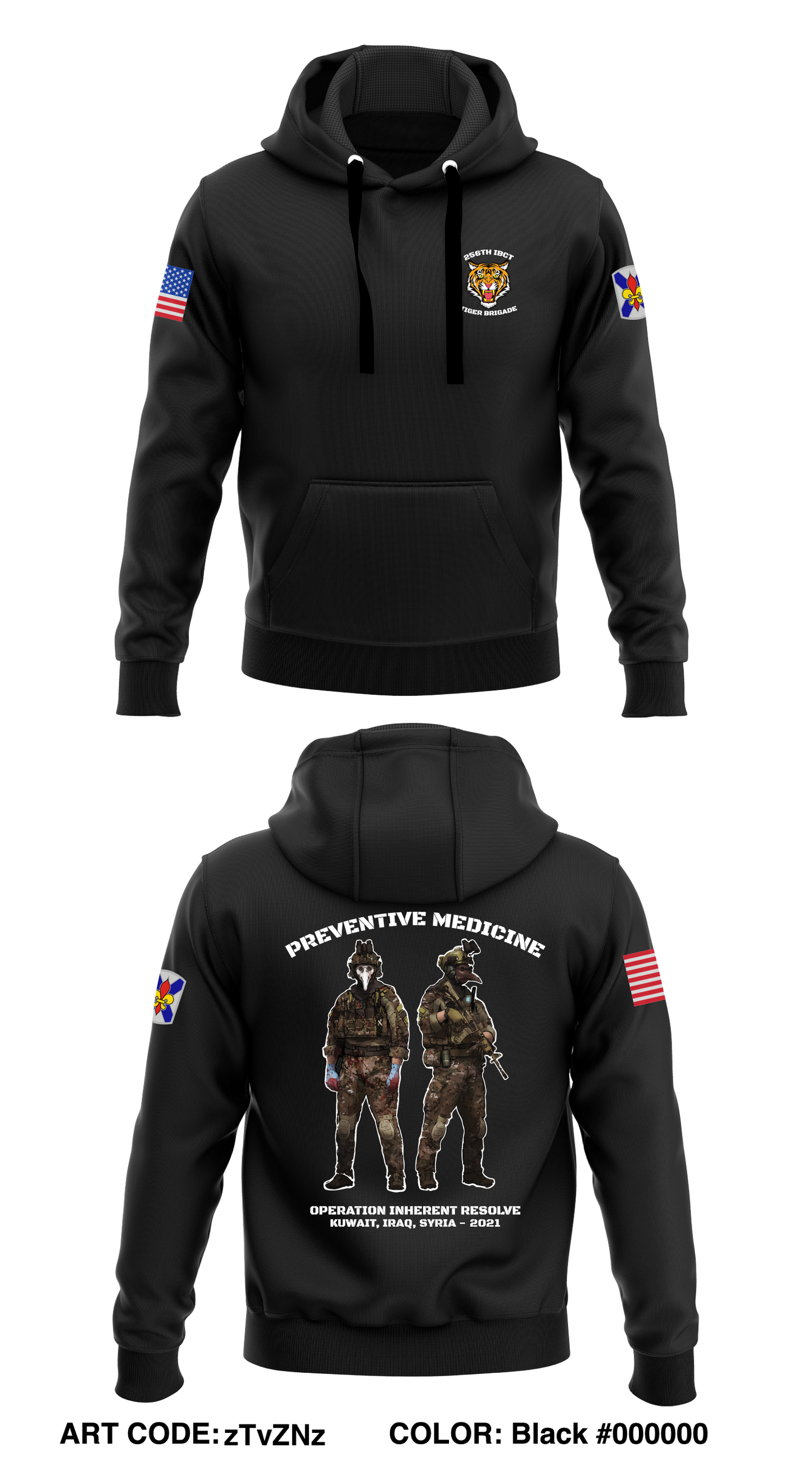 LANG 256th IBCT Store 1 Core Men's Hooded Performance Sweatshirt - zTvZNz