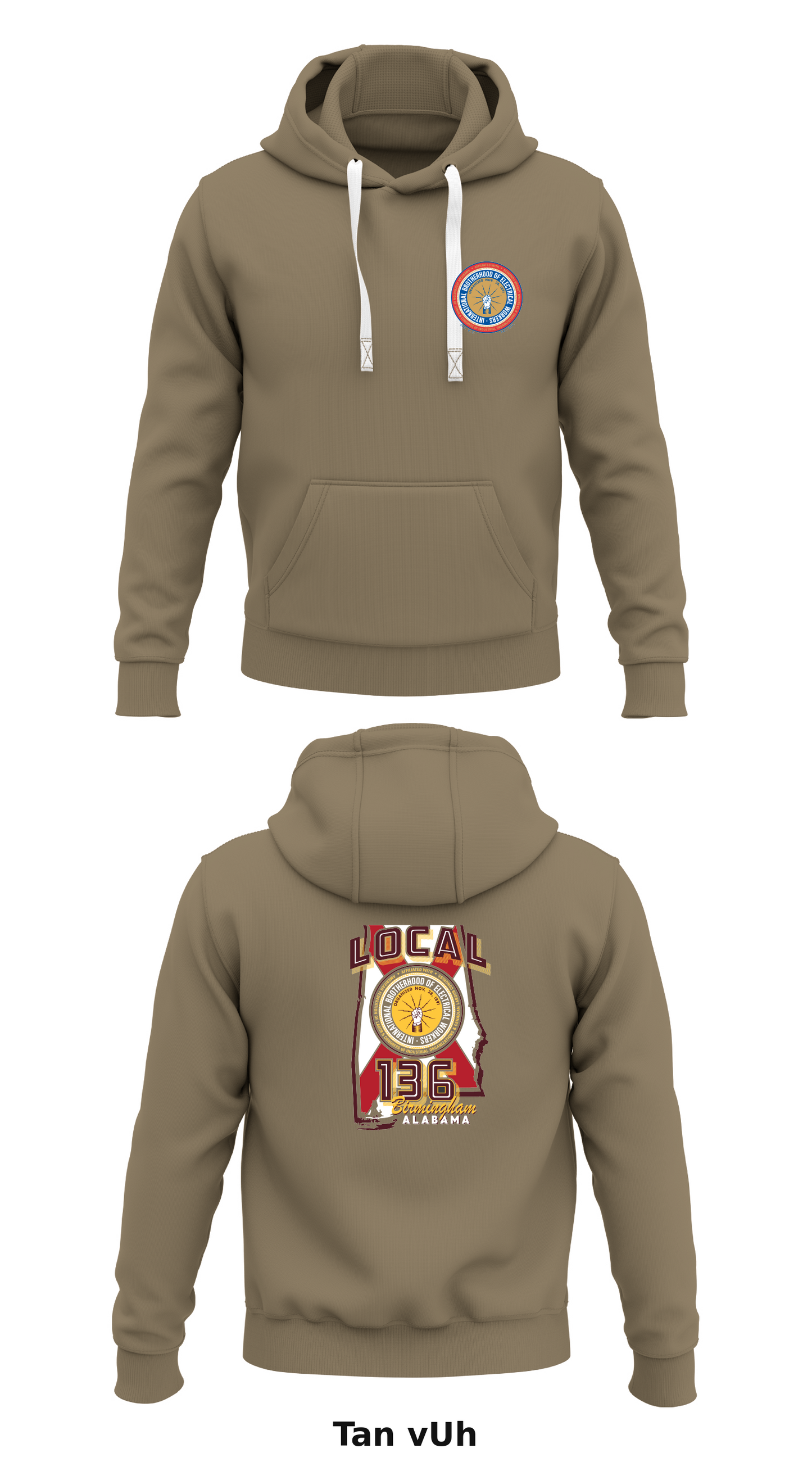 IBEW 136 Store 1 Core Men's Hooded Performance Sweatshirt - vUh
