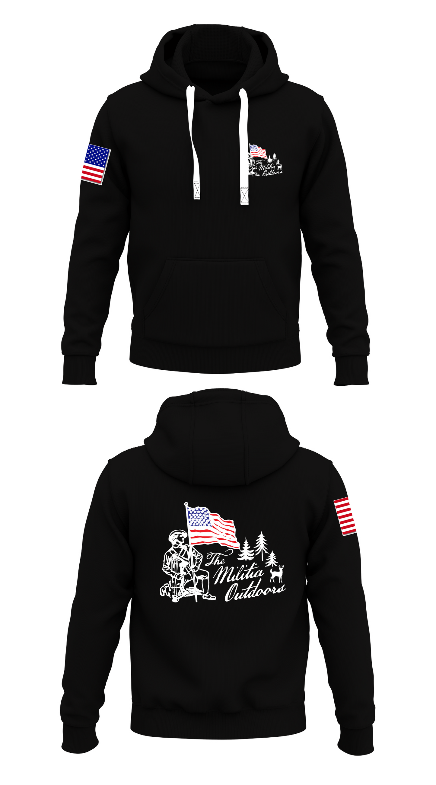 The Militia Outdoors Store 1 Core Men's Hooded Performance Sweatshirt - 32483941283