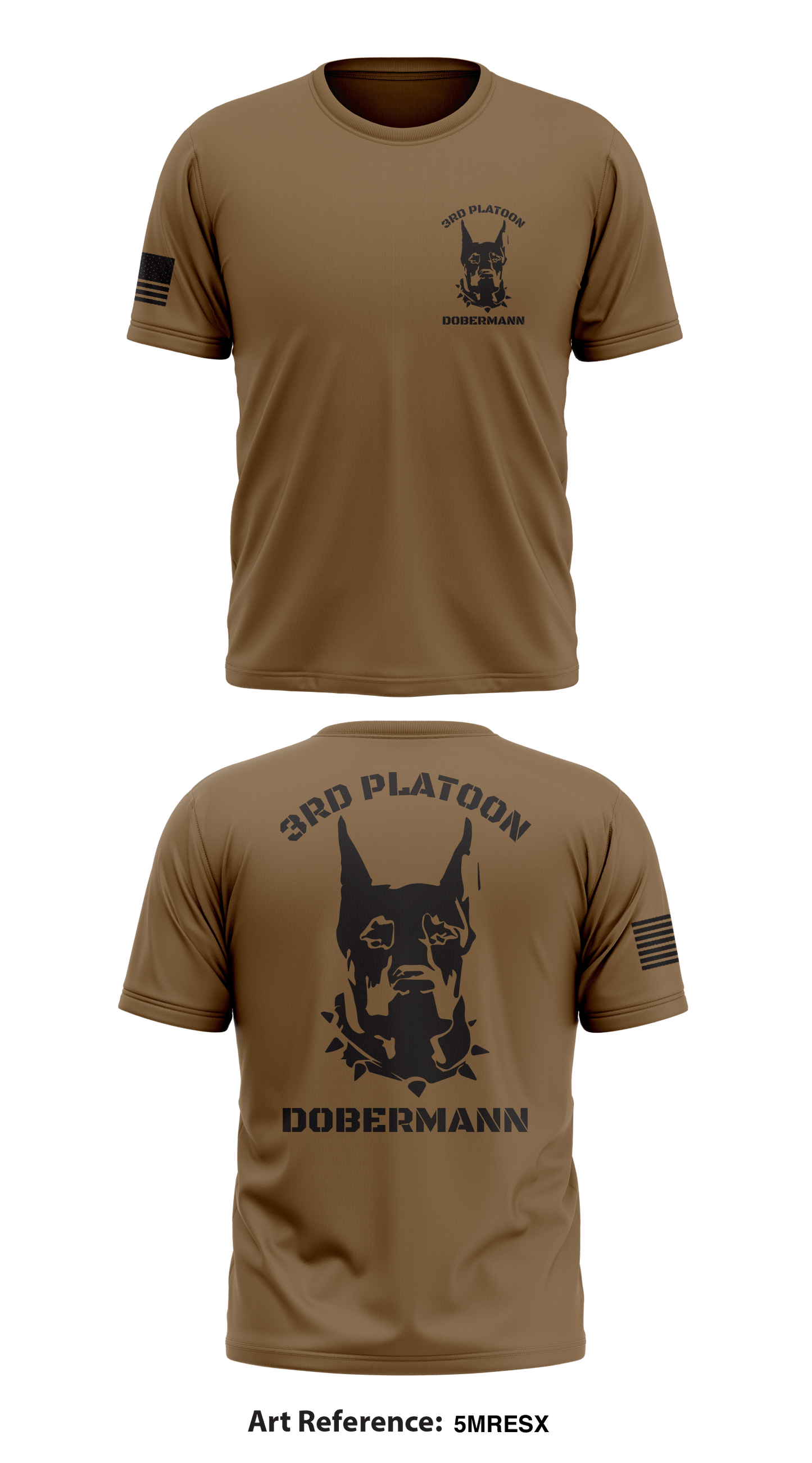 3RD PLATOON DOBERMANN Store 1 Core Men's SS Performance Tee - 5mResx