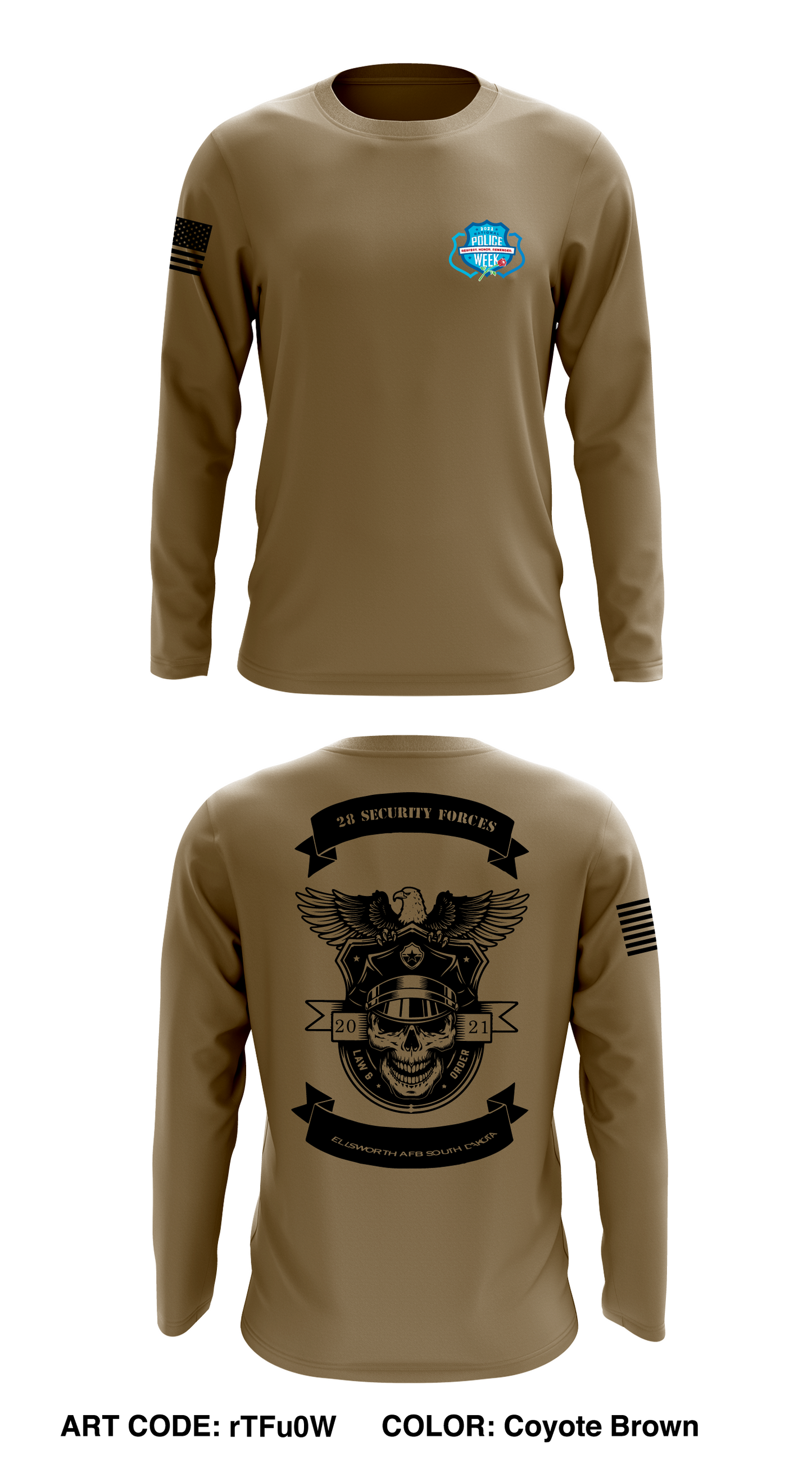 28th sfs echo flight Store 1 Core Men's LS Performance Tee - rTFu0W