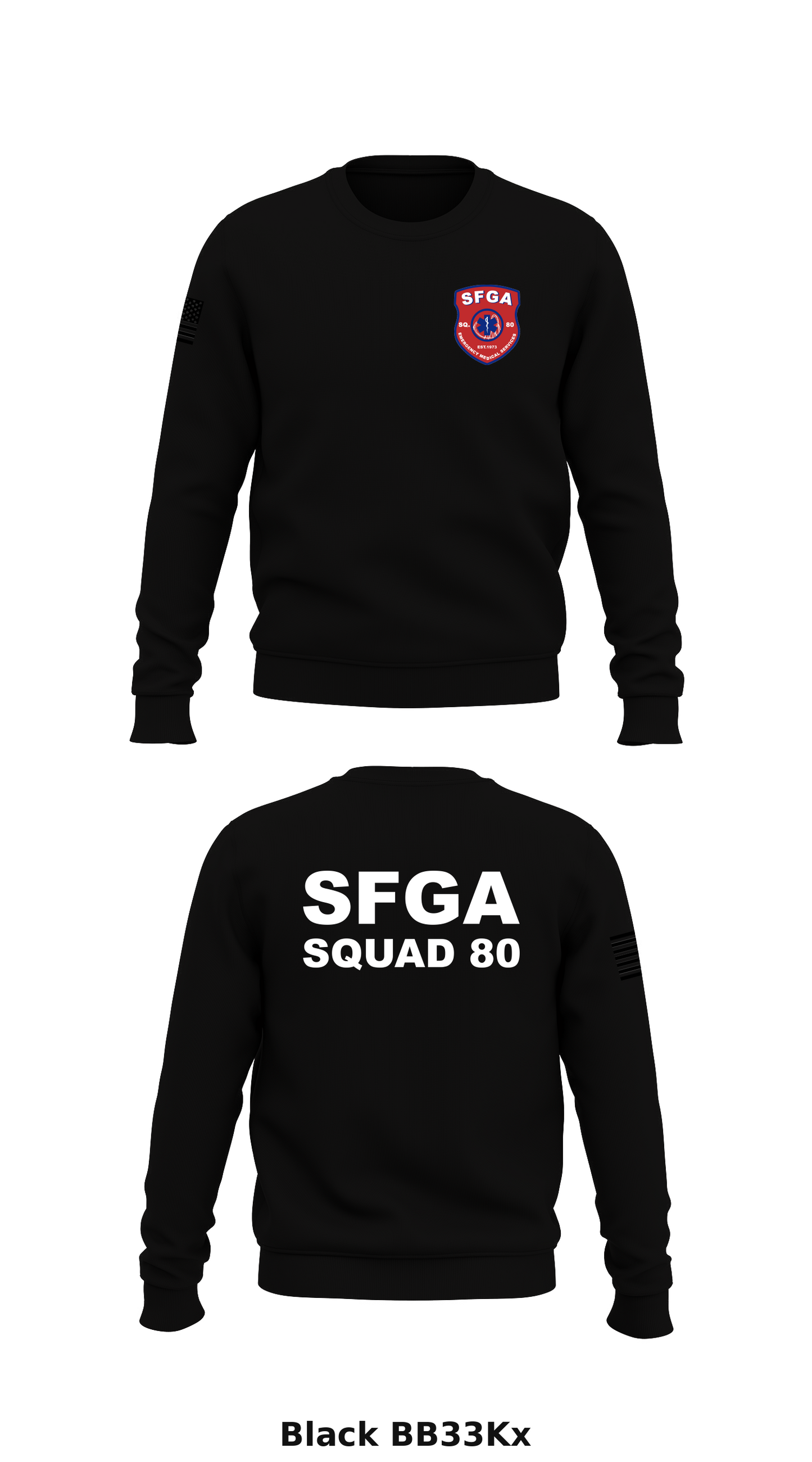 Squad 80 Store 1 Core Men's Crewneck Performance Sweatshirt - BB33Kx