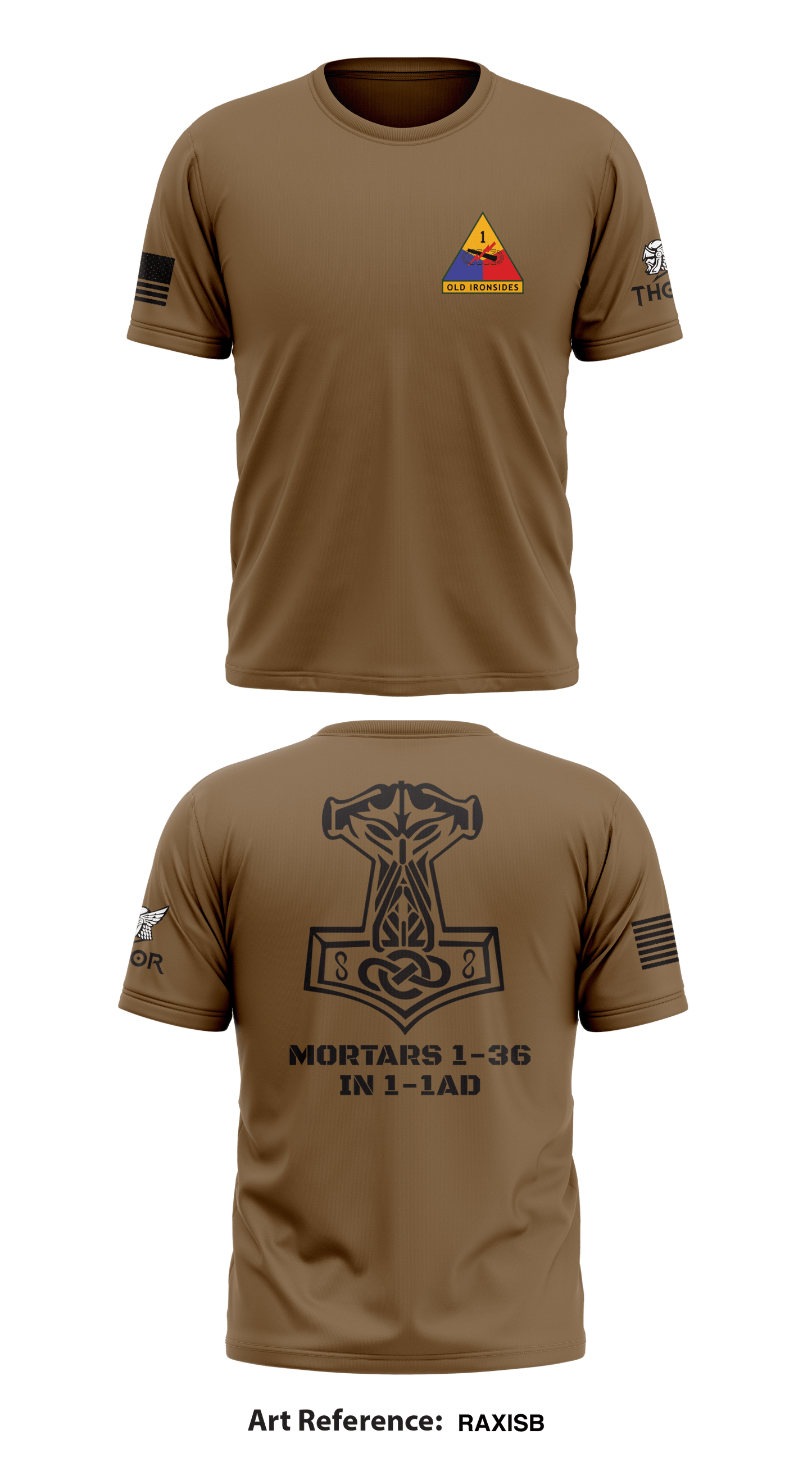 Mortars 1-36 IN 1-1AD Core Men's SS Performance Tee - RAxIsB