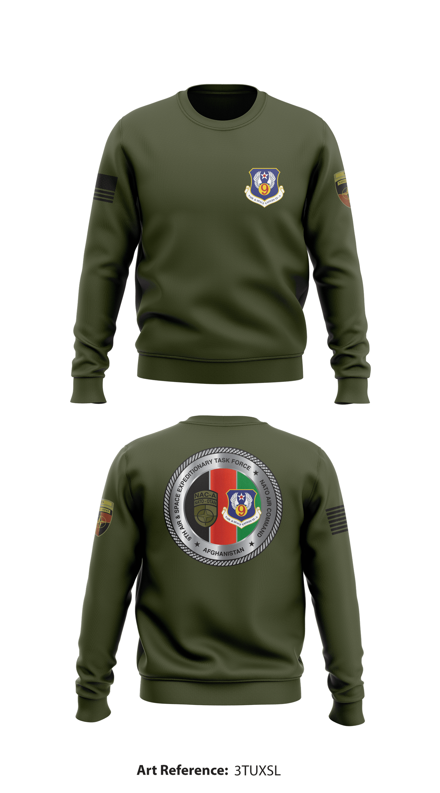 NAC-A/ 9 AETF-A Store 1 Core Men's Crewneck Performance Sweatshirt - 3tuXSl