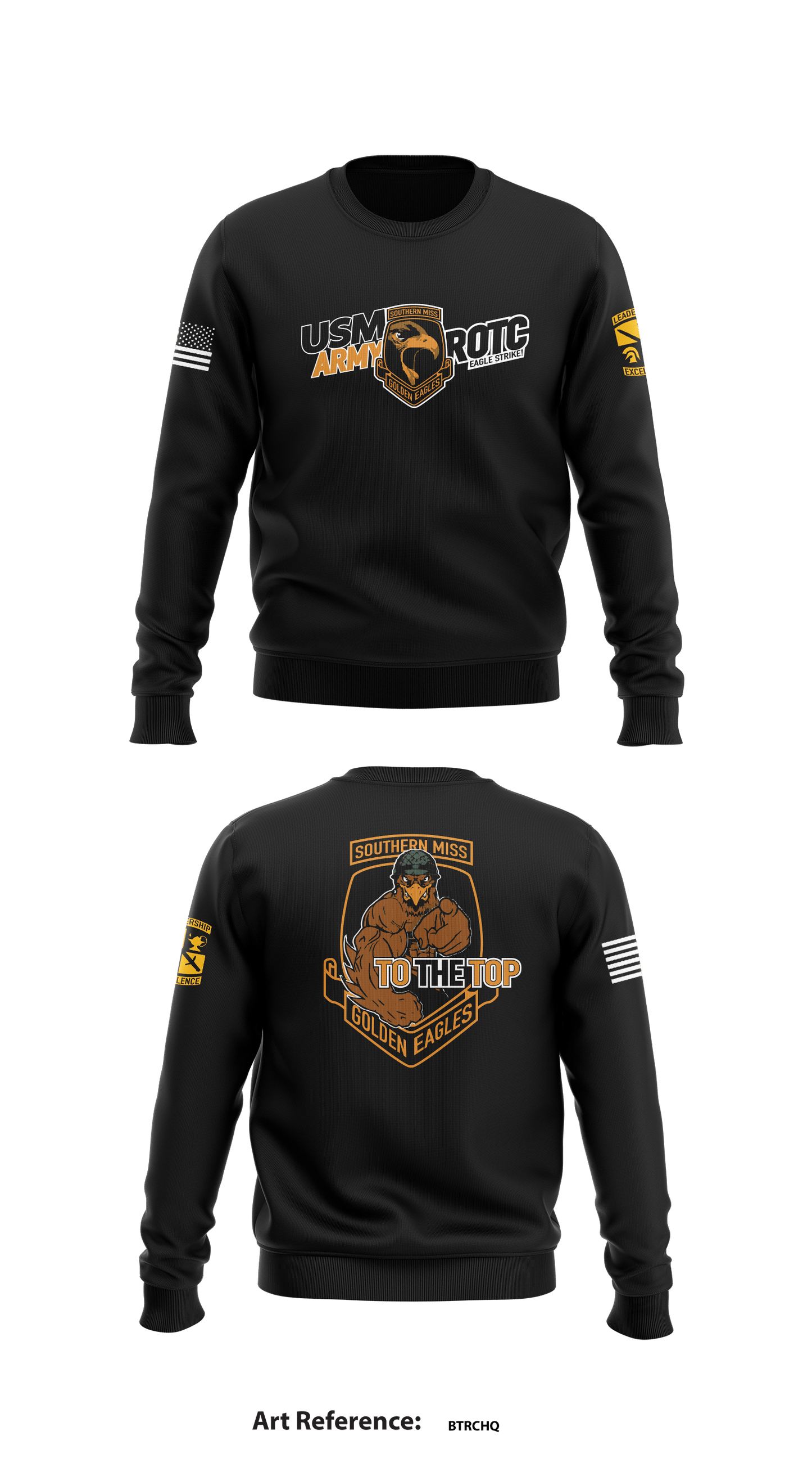 USM ROTC Store 1 Core Men's Crewneck Performance Sweatshirt - bTRCHQ