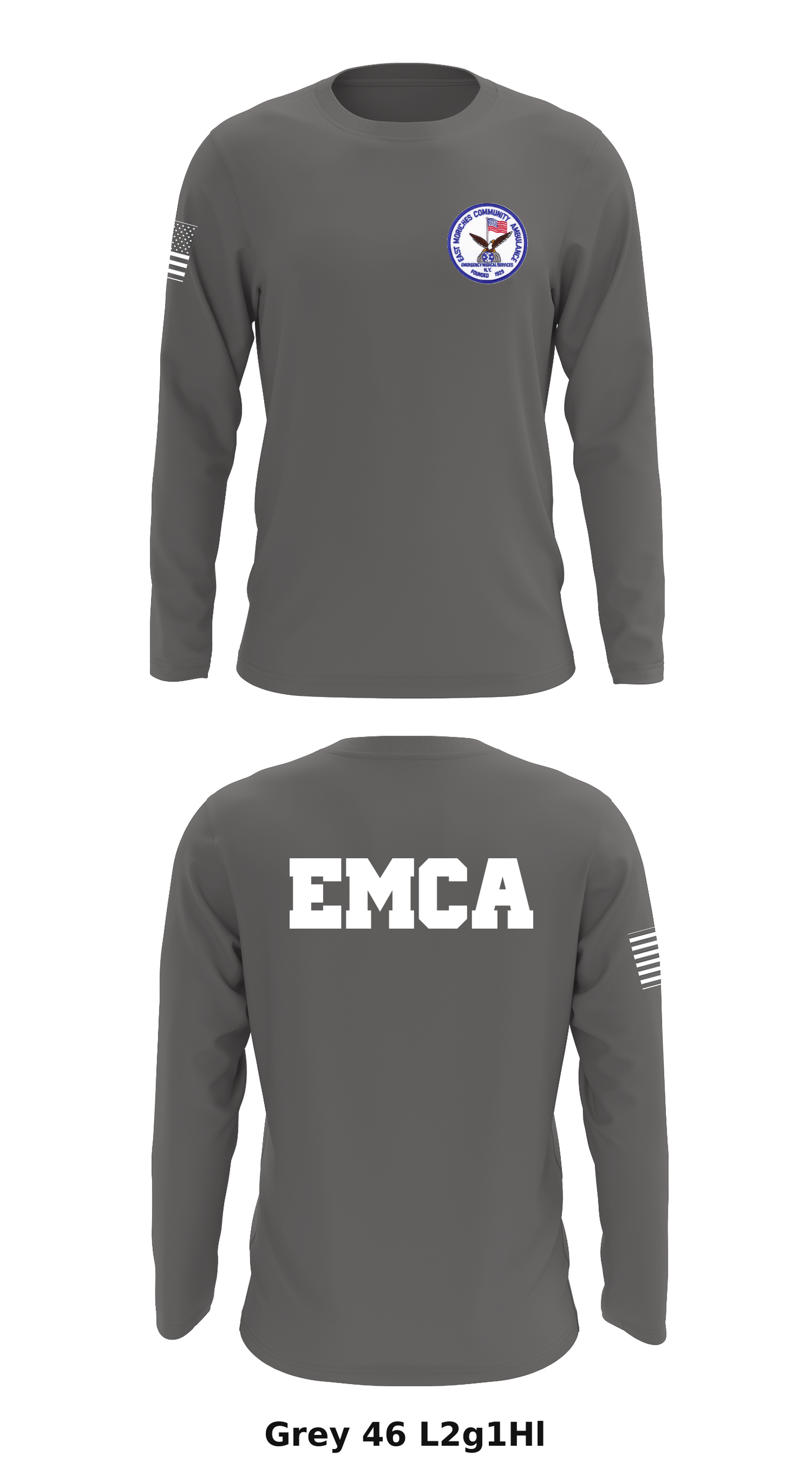 EMCA Store 1 Core Men's LS Performance Tee - L2g1Hl