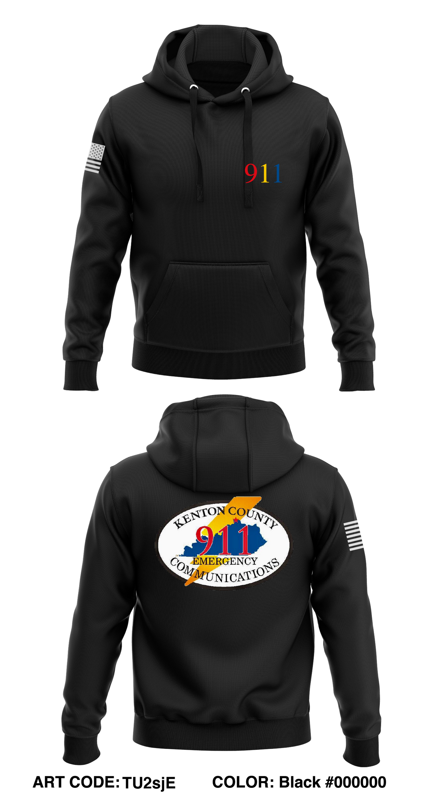 Kenton County 911 Store 1 Core Men's Hooded Performance Sweatshirt - TU2sjE