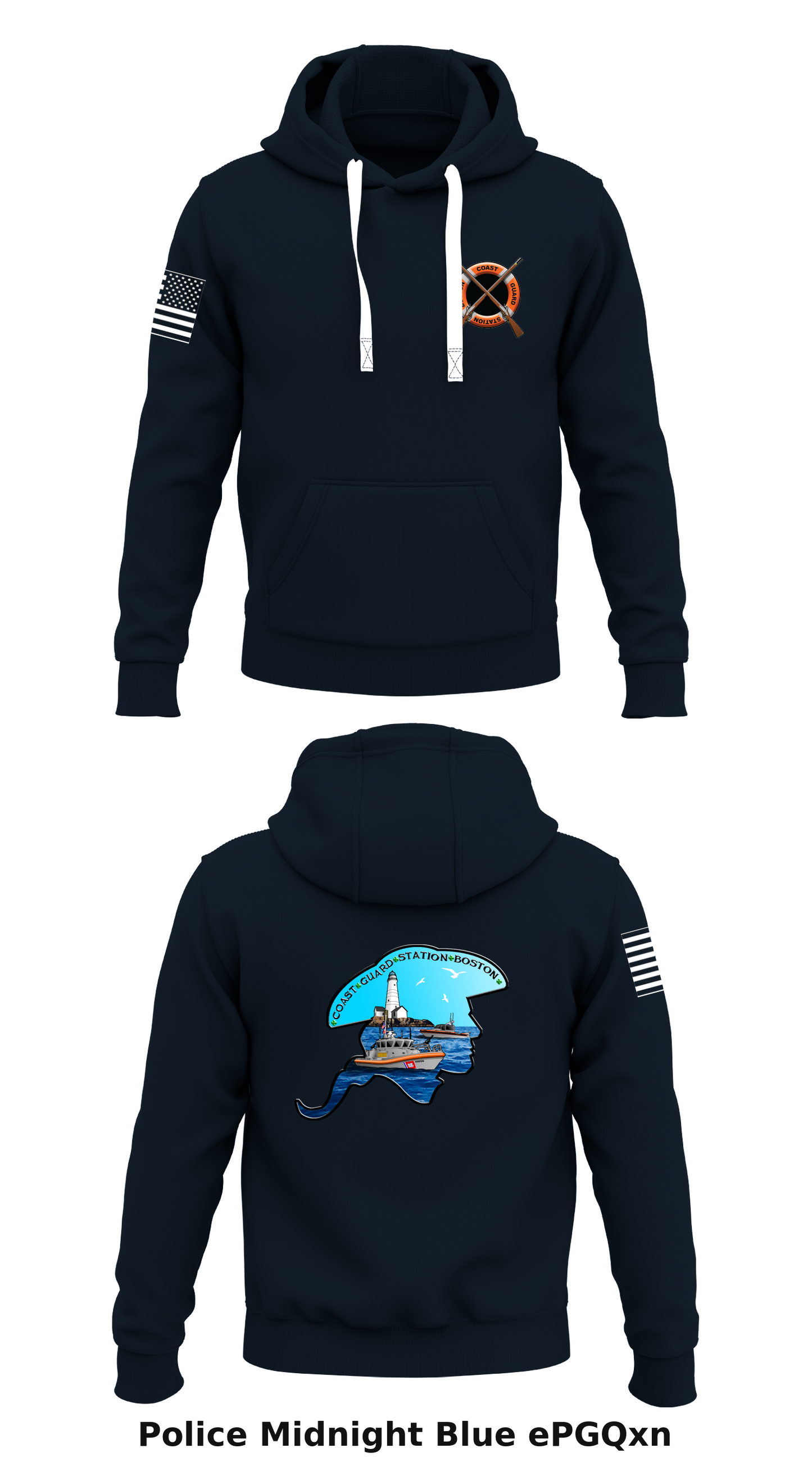 USCG Station Boston Store 1 Core Men's Hooded Performance Sweatshirt - ePGQxn