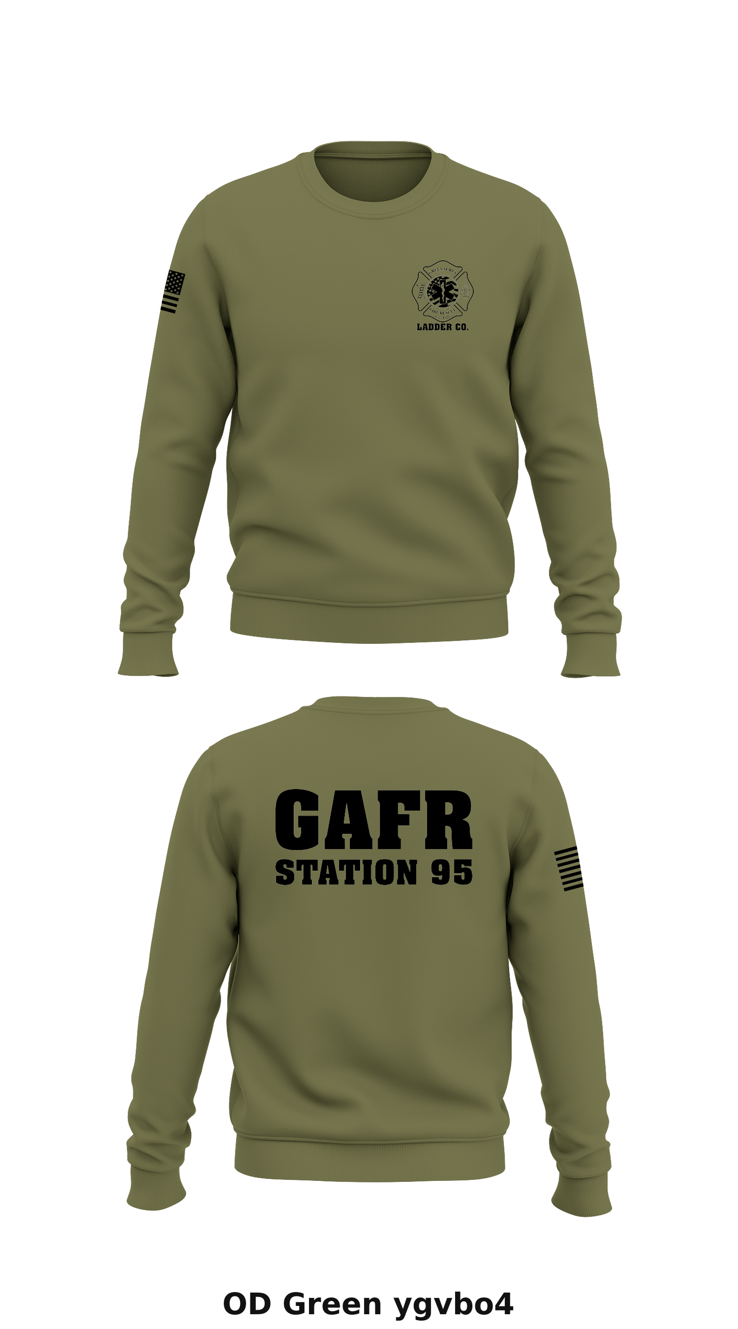 GAFR Station 95 Store 1 Core Men's Crewneck Performance Sweatshirt - ygvbo4
