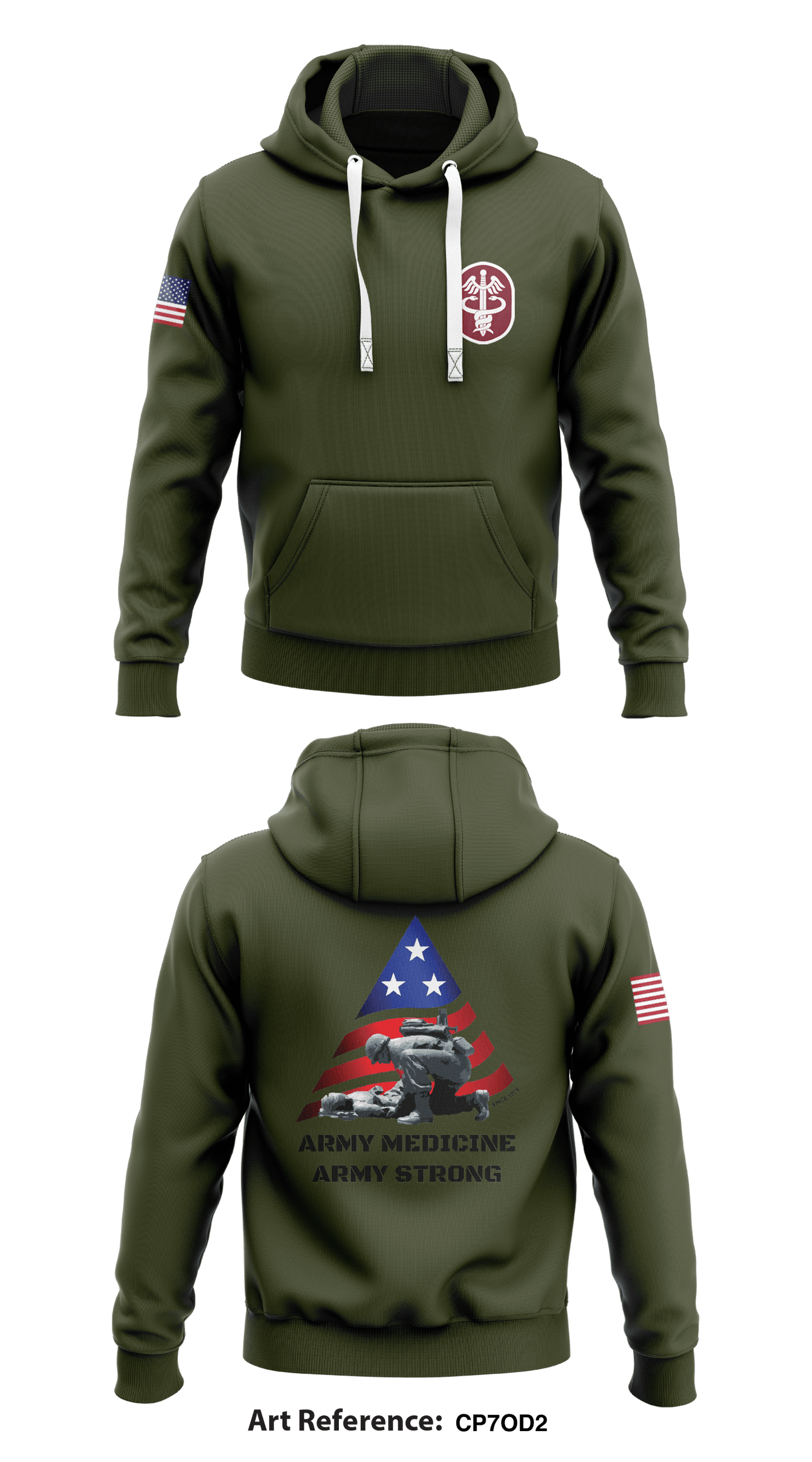 MEDCOM Office of the Surgeon General Store 1 Core Men's Hooded Performance Sweatshirt - cP7oD2
