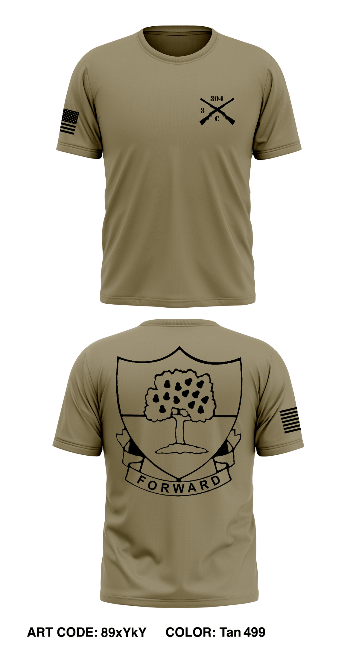 C co 3-304 infantry Store 1 Core Men's SS Performance Tee - 89xYkY