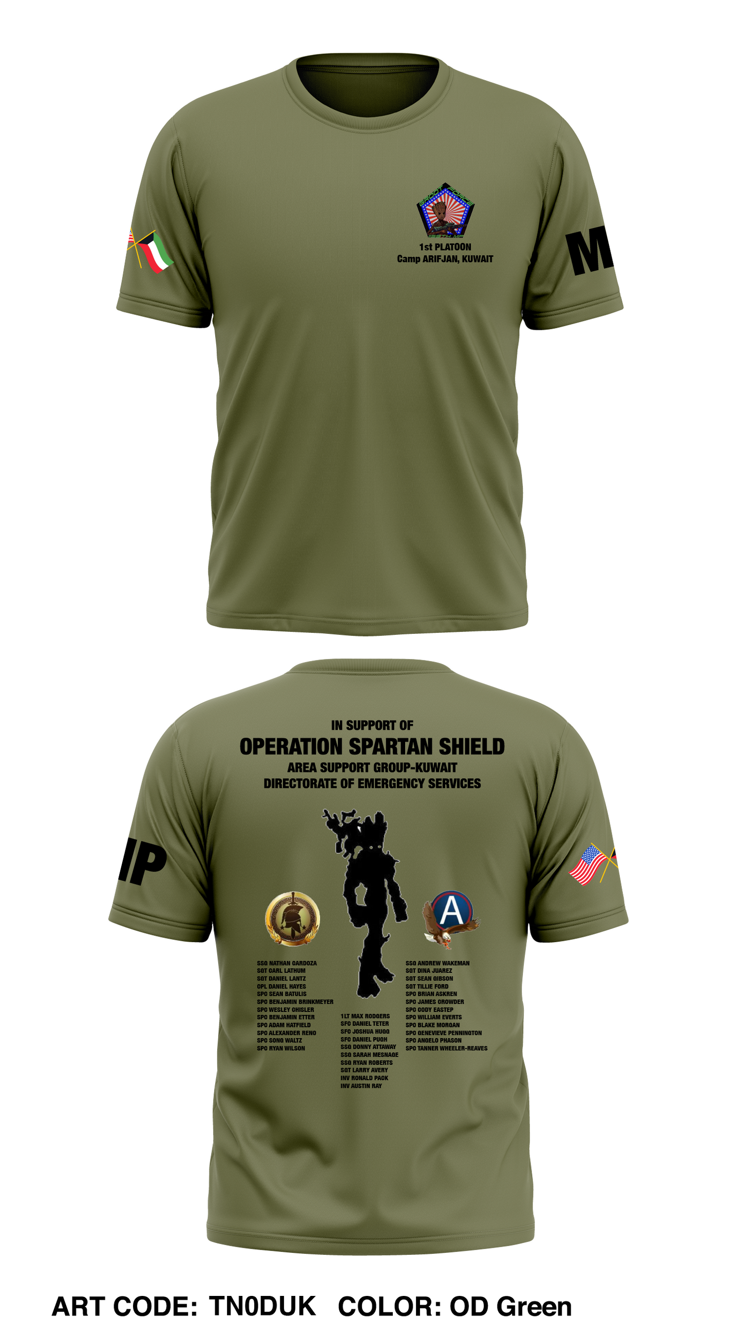 1st Platoon, 1139th Military Police Company Store 1 Core Men's SS Performance Tee - TN0DUK