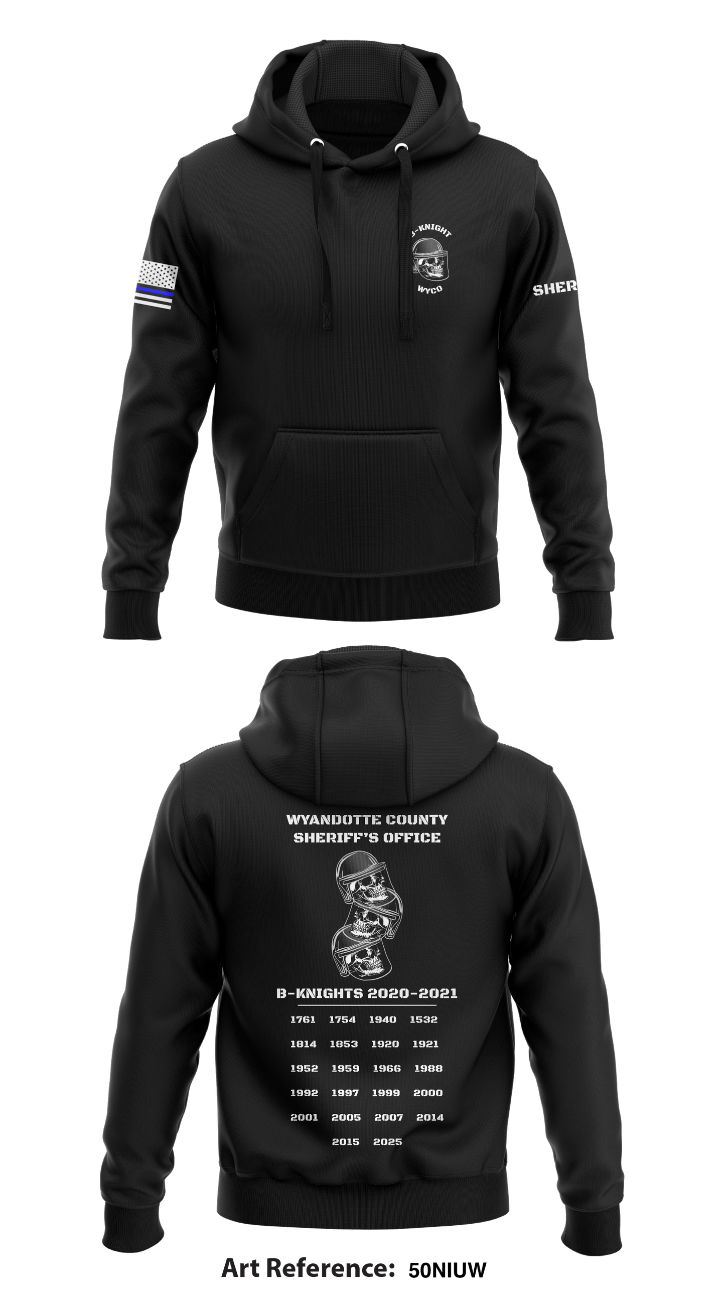 B-Knights Store 1 Core Men's Hooded Performance Sweatshirt - 50NiUW