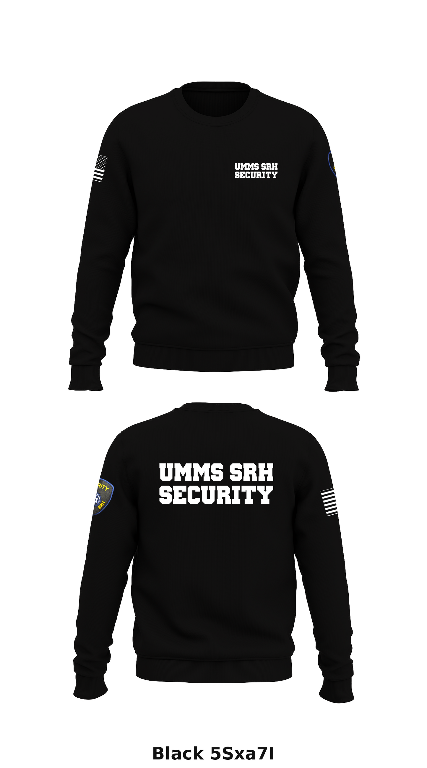 UMMS SRH security Store 1 Core Men's Crewneck Performance Sweatshirt - 5Sxa7I