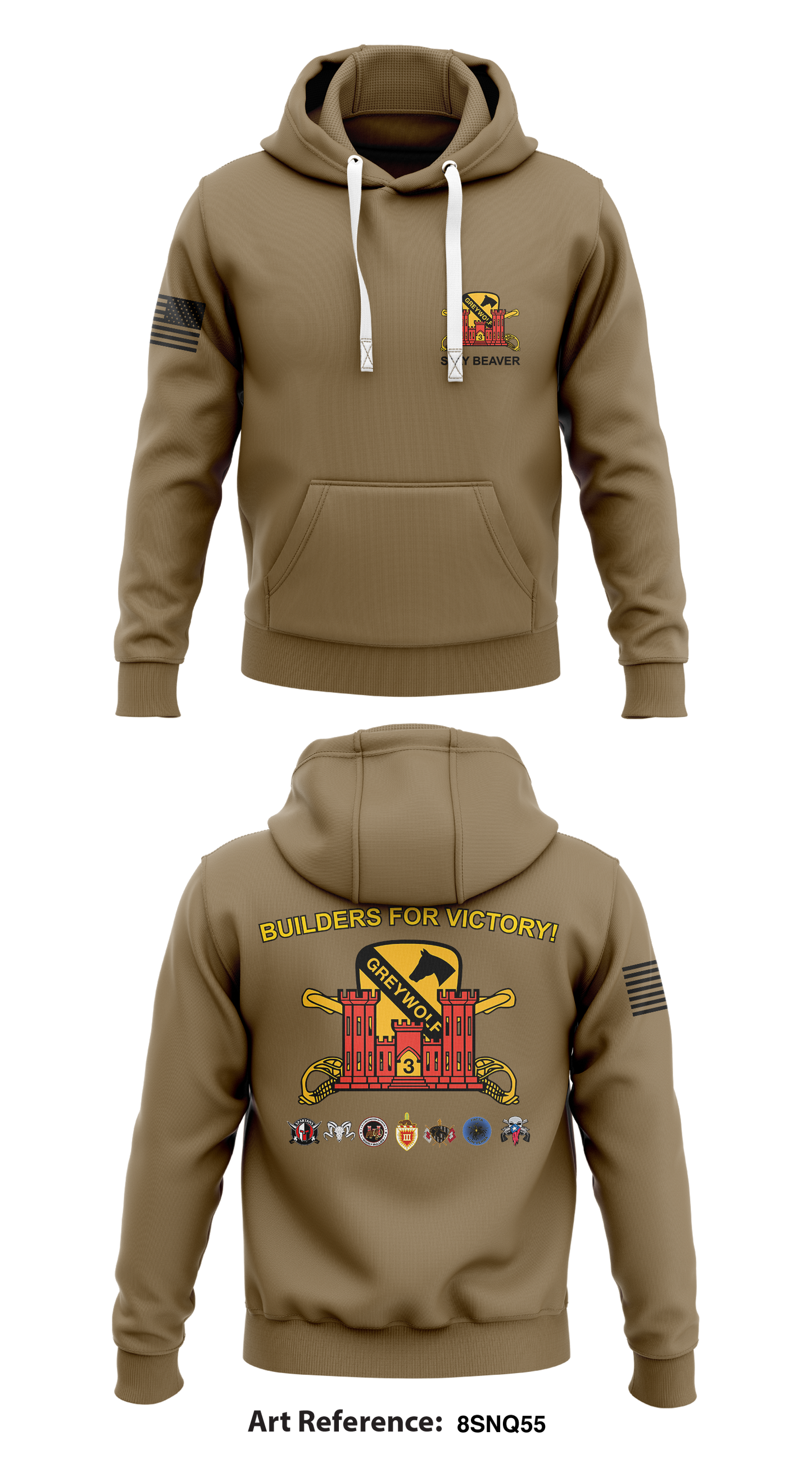 3rd Brigade Engineer Battalion Store 1 Core Men's Hooded Performance Sweatshirt - 8sNQ55