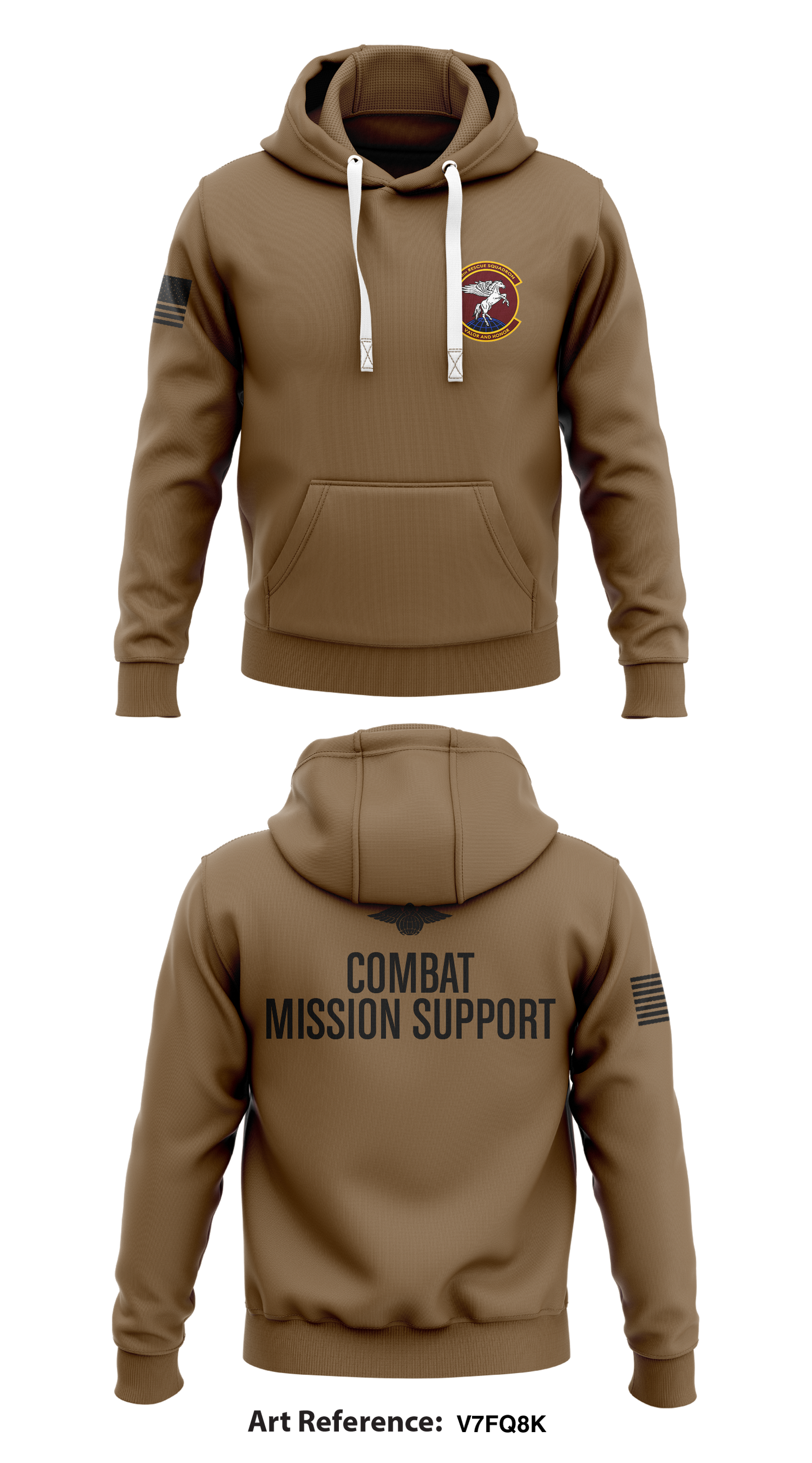 Combat Mission Support Store 1 Core Men's Hooded Performance Sweatshirt - V7fQ8K