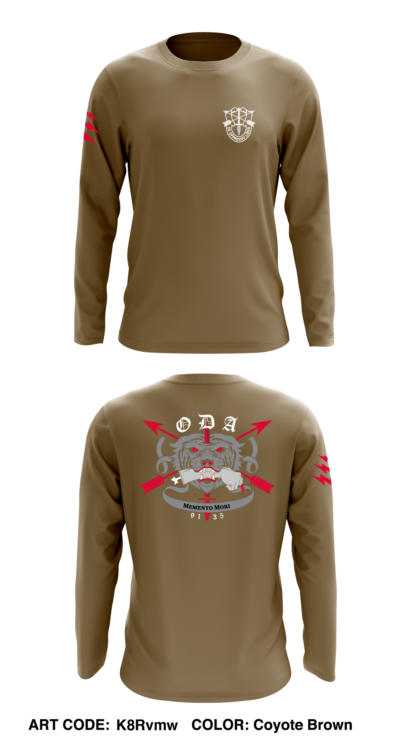 C Co, 1 Bn, 19th SFG (Dive) Store 1 Core Men's LS Performance Tee - K8Rvmw