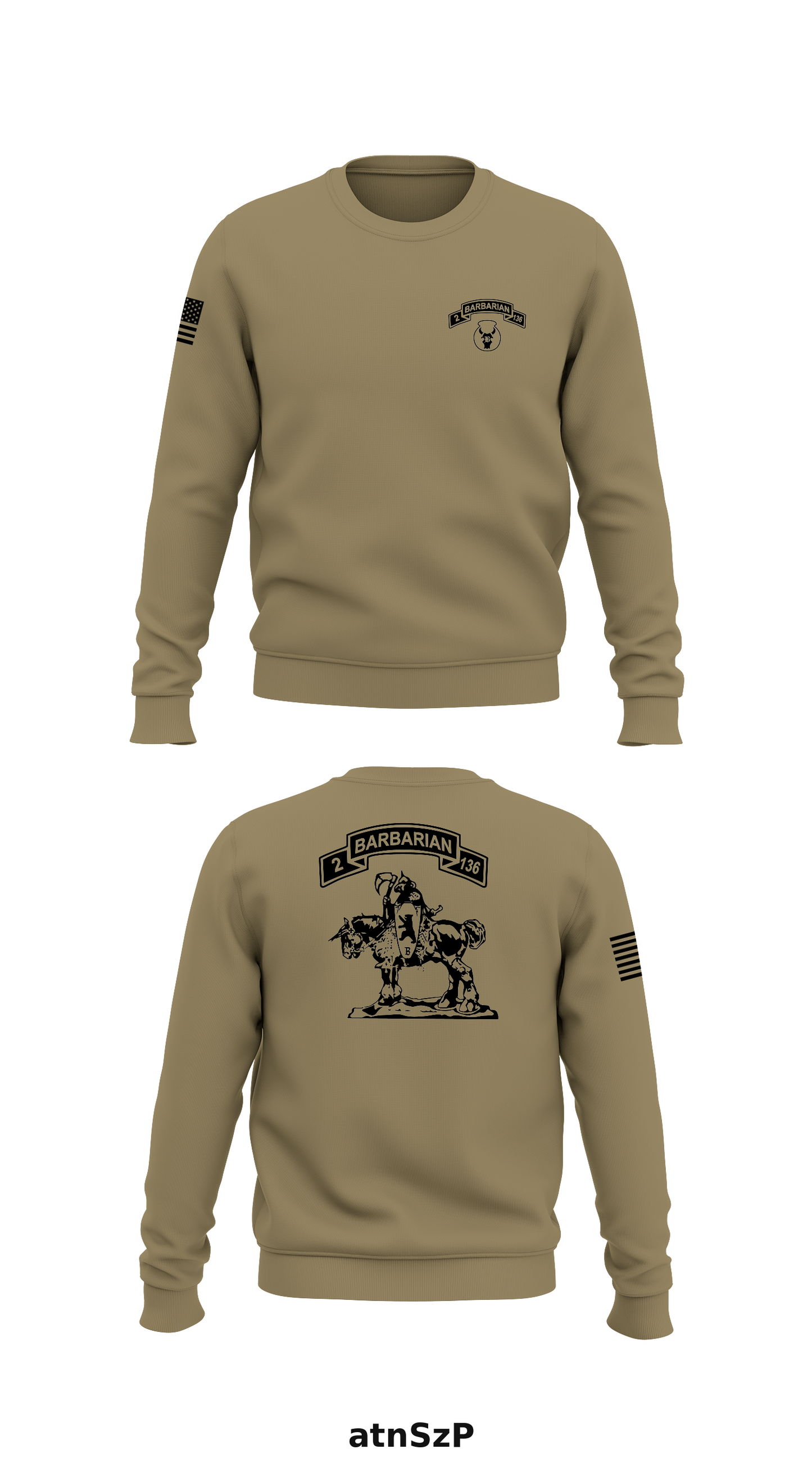 2-136 B Co Store 1 Core Men's Crewneck Performance Sweatshirt - atnSzP