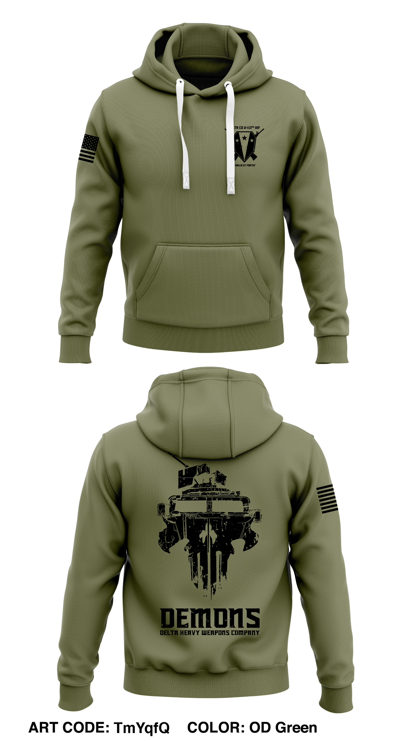 D Co 2bn 113 INF Store 1 Core Men's Hooded Performance Sweatshirt - TmYqfQ