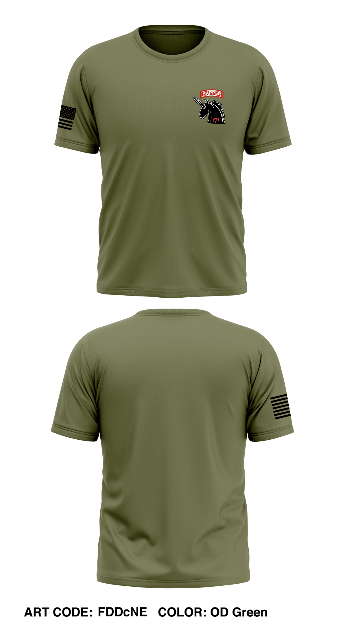 171st Sapper Company Store 1 Core Men's SS Performance Tee - FDDcNE