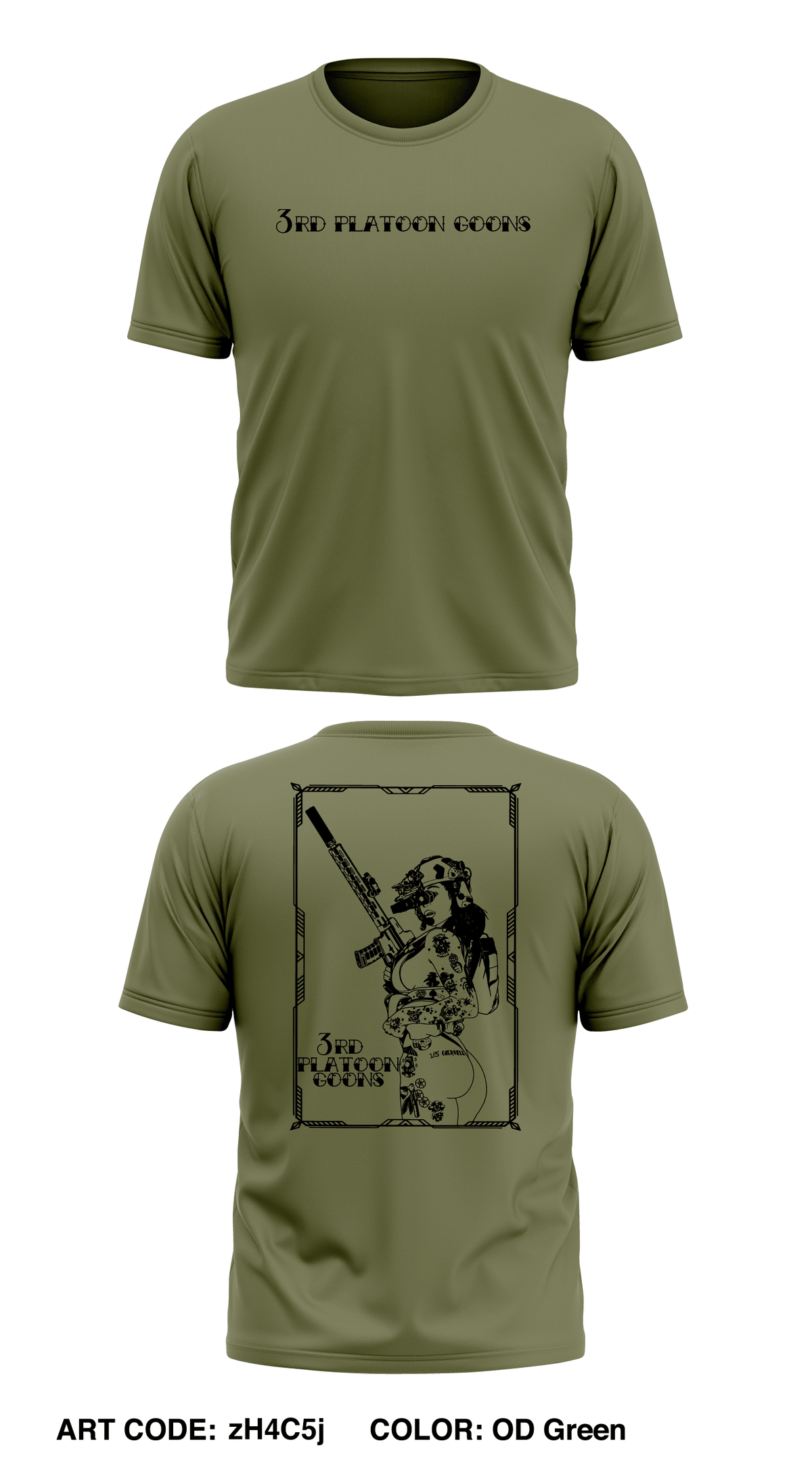 3rd PLT. Cherokee Co. 1st Bn/ 5th Marines Store 1 Core Men's SS Performance Tee - zH4C5j