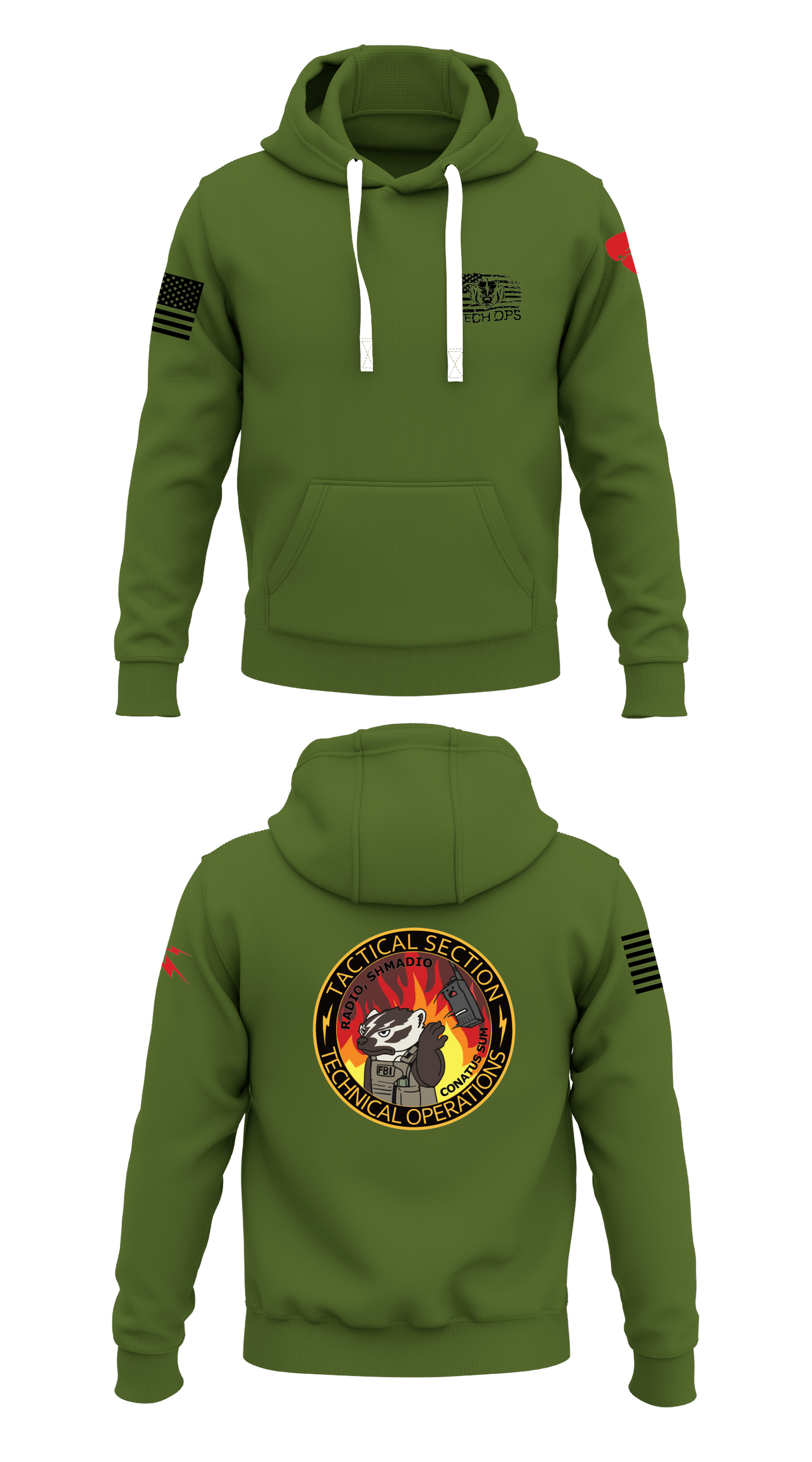 Hostage Rescue Team / Technical Operations Squad Store 1 Core Men's Hooded Performance Sweatshirt - 83679884704
