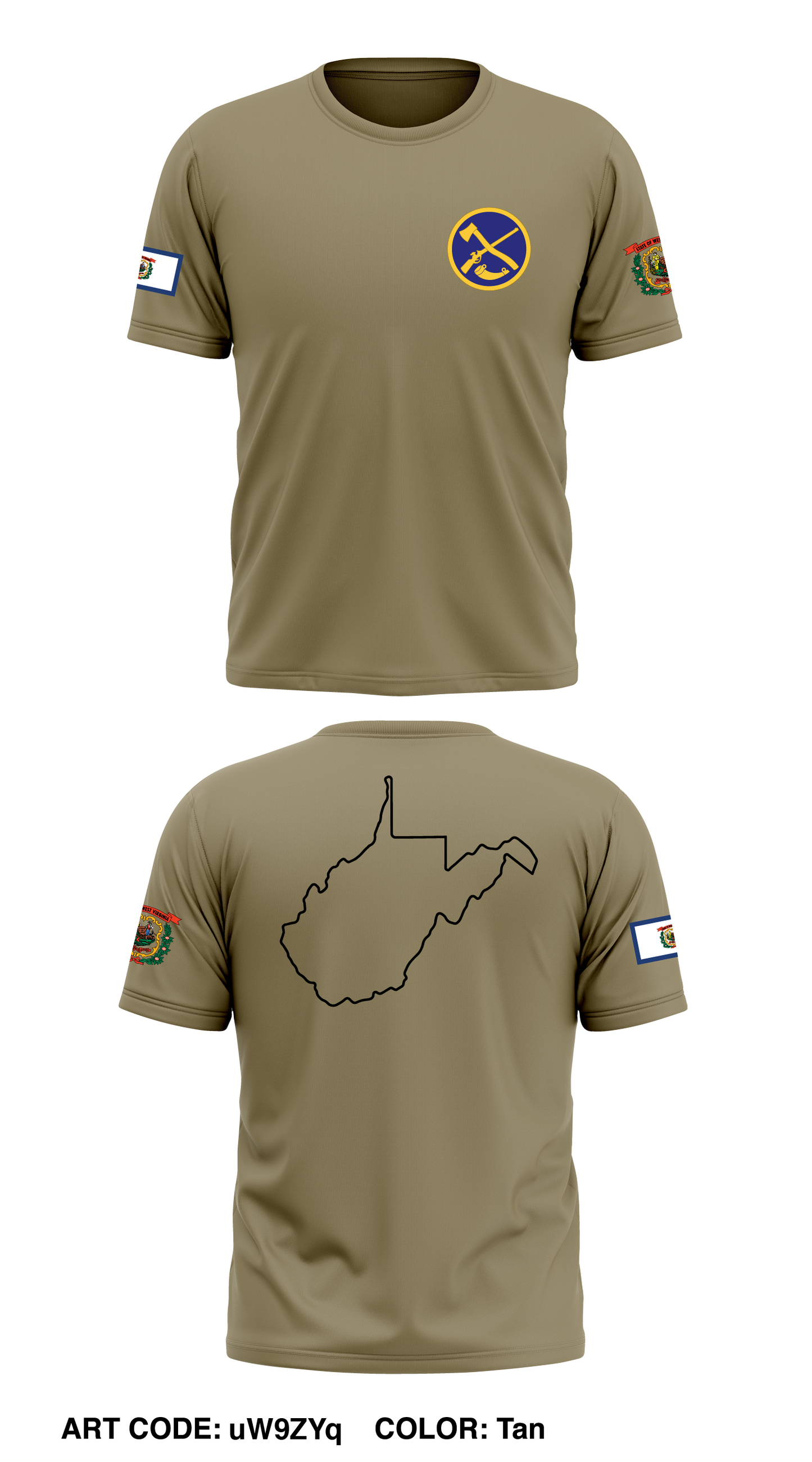 WVARNG Store 1 Core Men's SS Performance Tee - uW9ZYq
