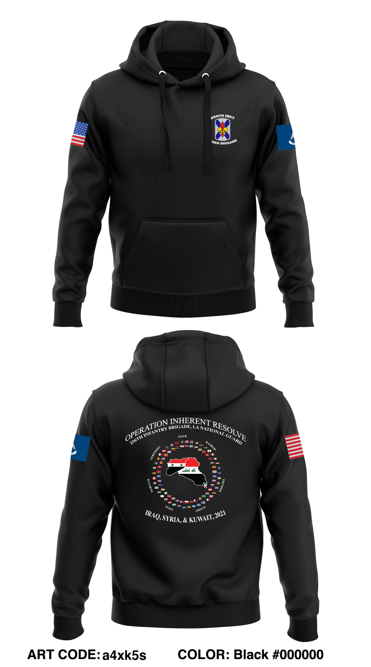 LANG 256th IBCT Store 1 Core Men's Hooded Performance Sweatshirt - a4xk5s