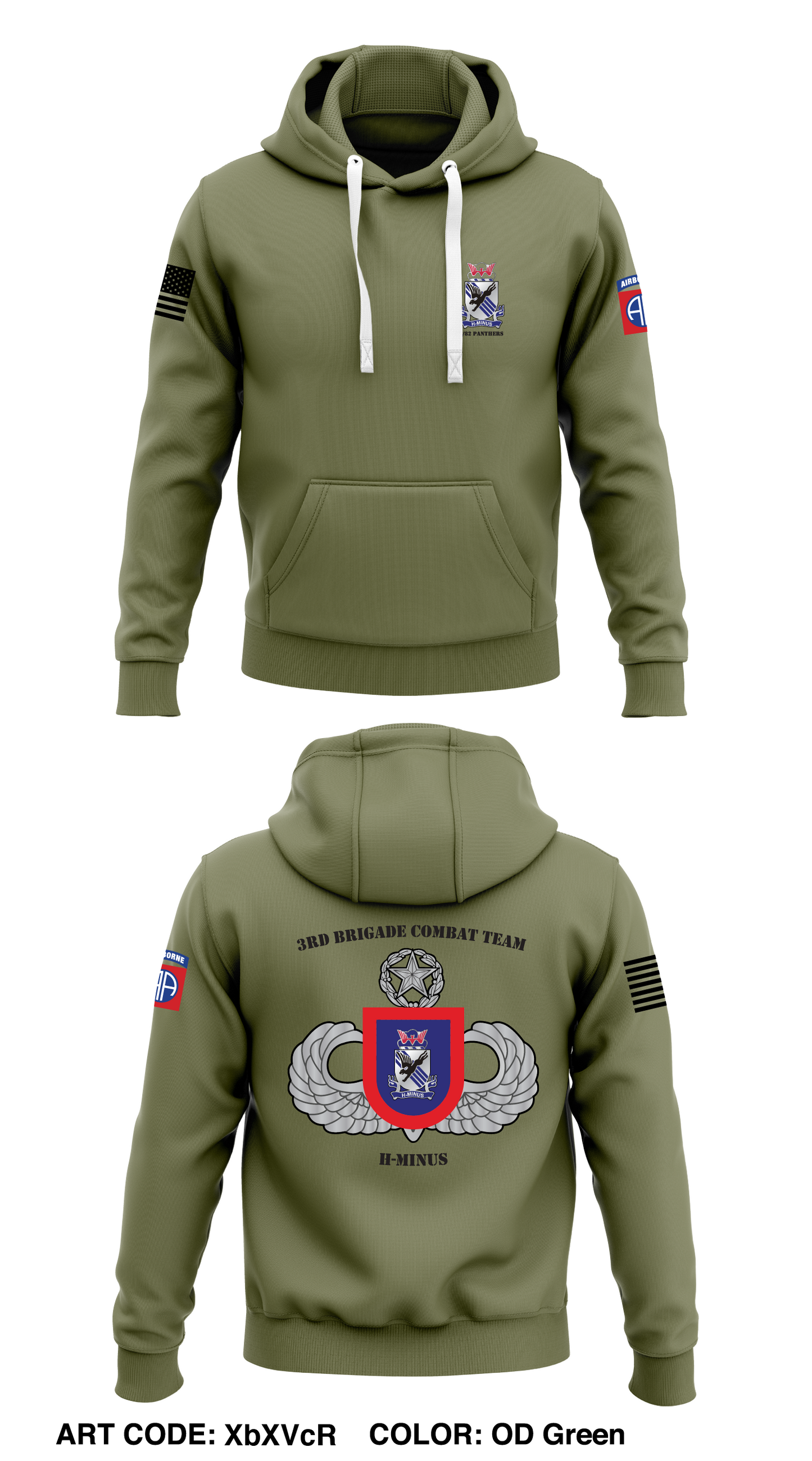 3 BCT 82ABN DIV Store 1 Core Men's Hooded Performance Sweatshirt - XbXVcR