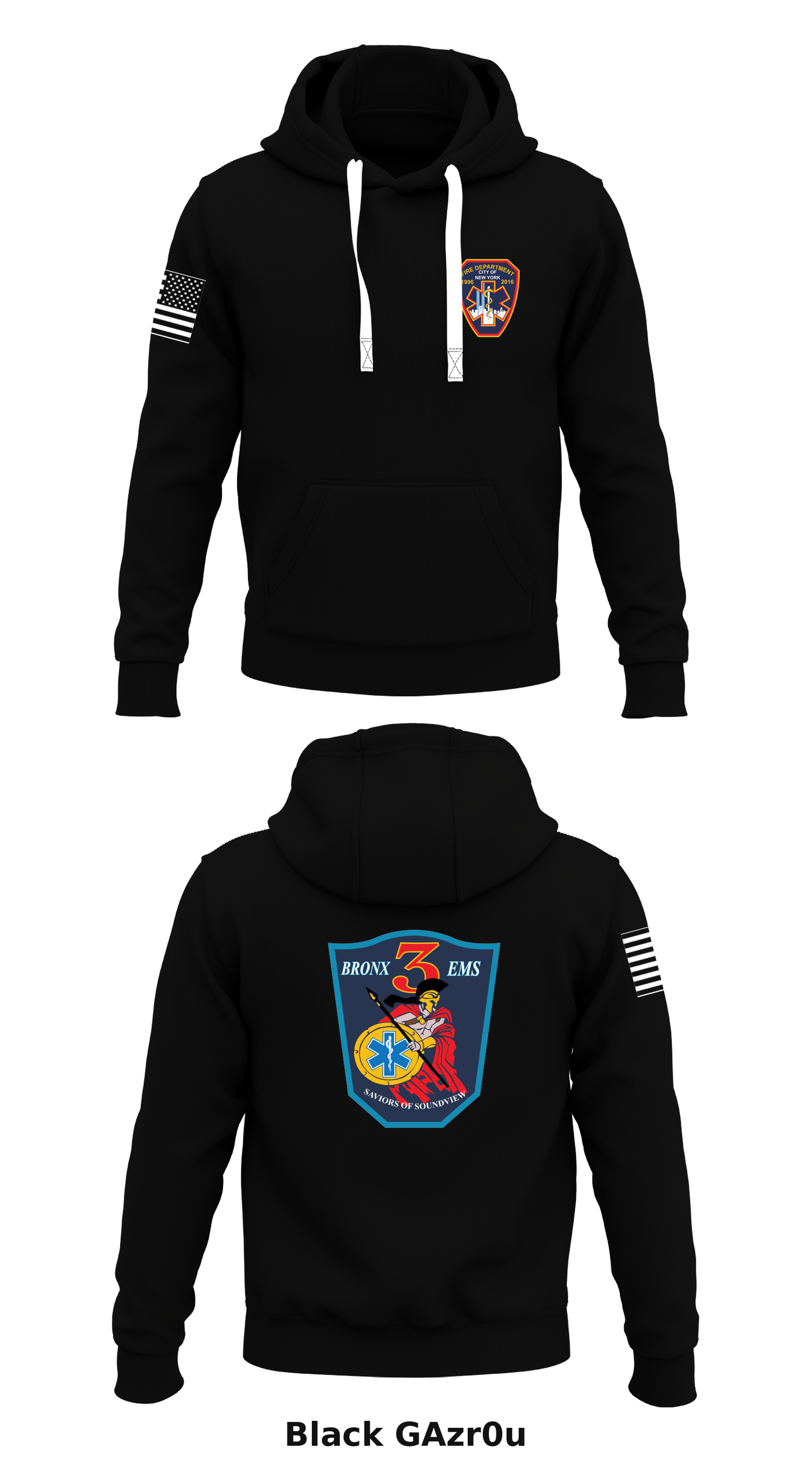 FDNY EMS Division 7 Battalion 3 Store 1 Core Men's Hooded Performance Sweatshirt - GAzr0u