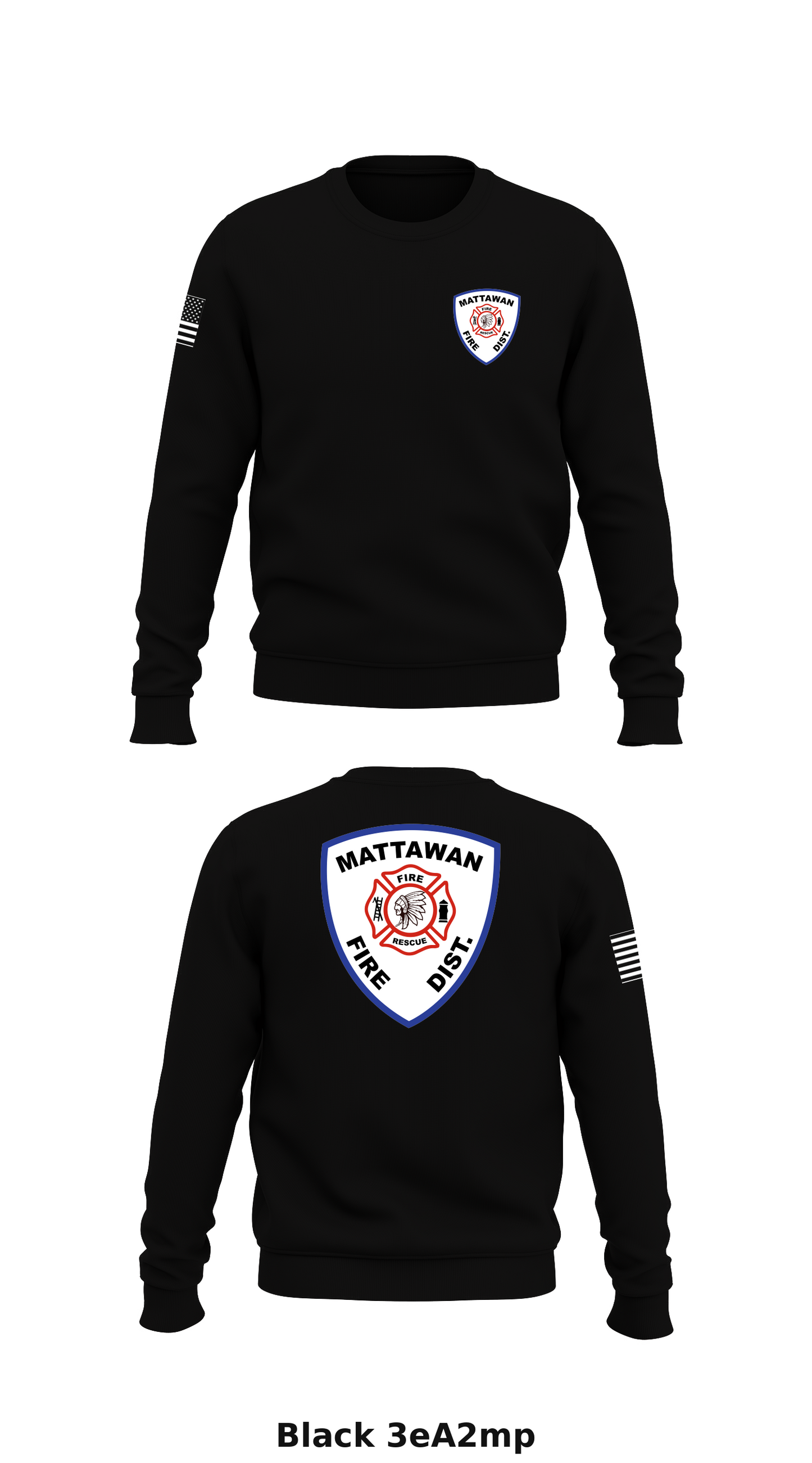 Mattawan Fire District Store 1 Core Men's Crewneck Performance Sweatshirt - 3eA2mp