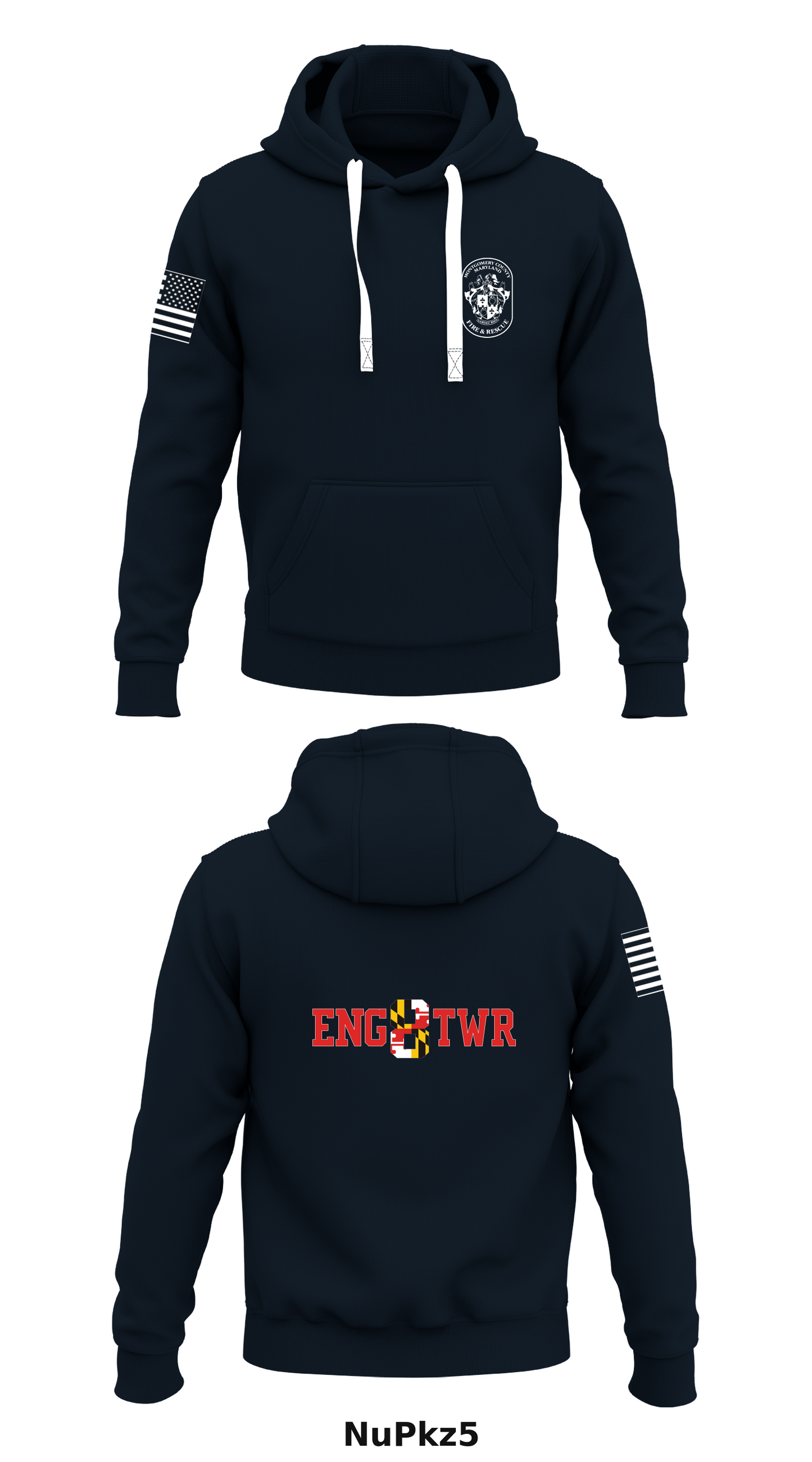 MCFRS Station 8 Store 1 Core Men's Hooded Performance Sweatshirt - NuPkz5