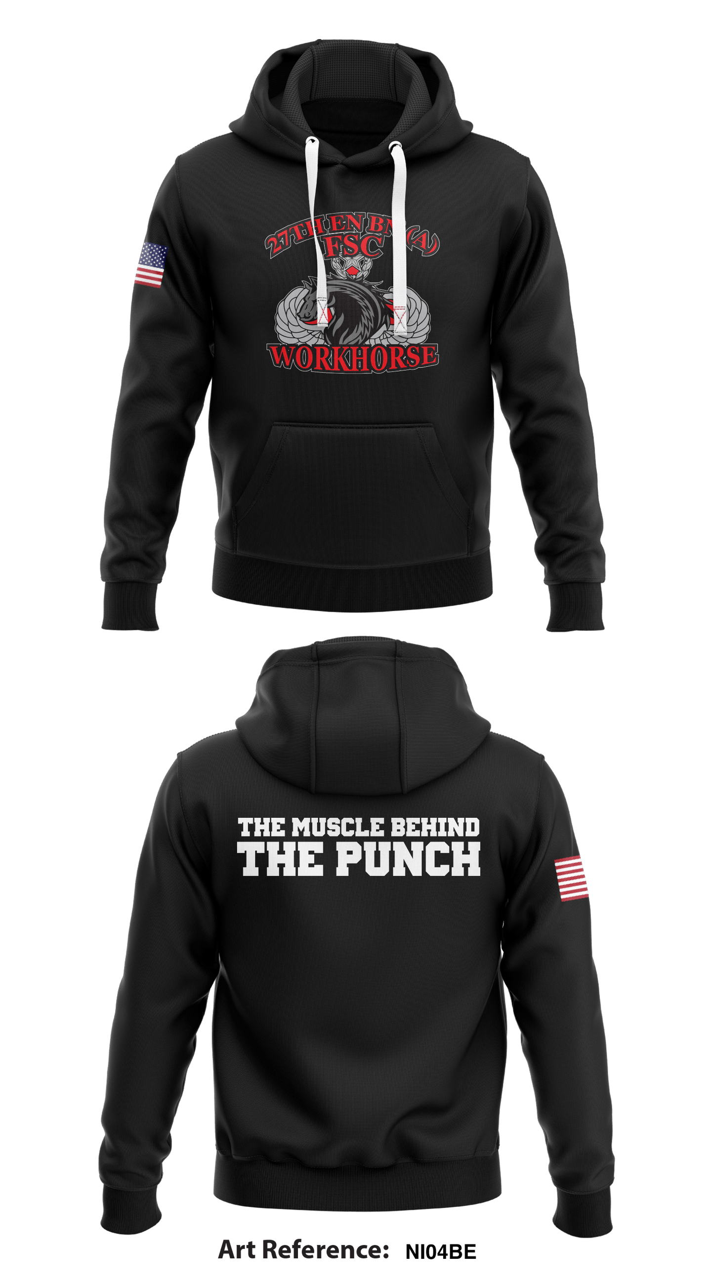 Forward Support Company, 27th Engineer Battalion (Airborne) Store 1 Core Men's Hooded Performance Sweatshirt - NI04Be