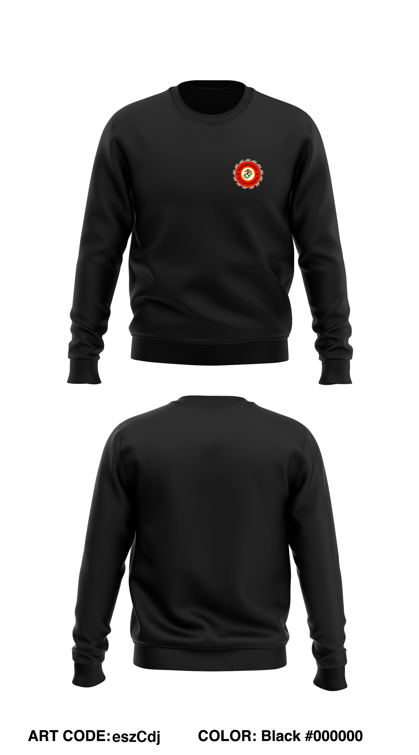 School of Advanced Warfighting Store 1 Core Men's Crewneck Performance Sweatshirt - eszCdj
