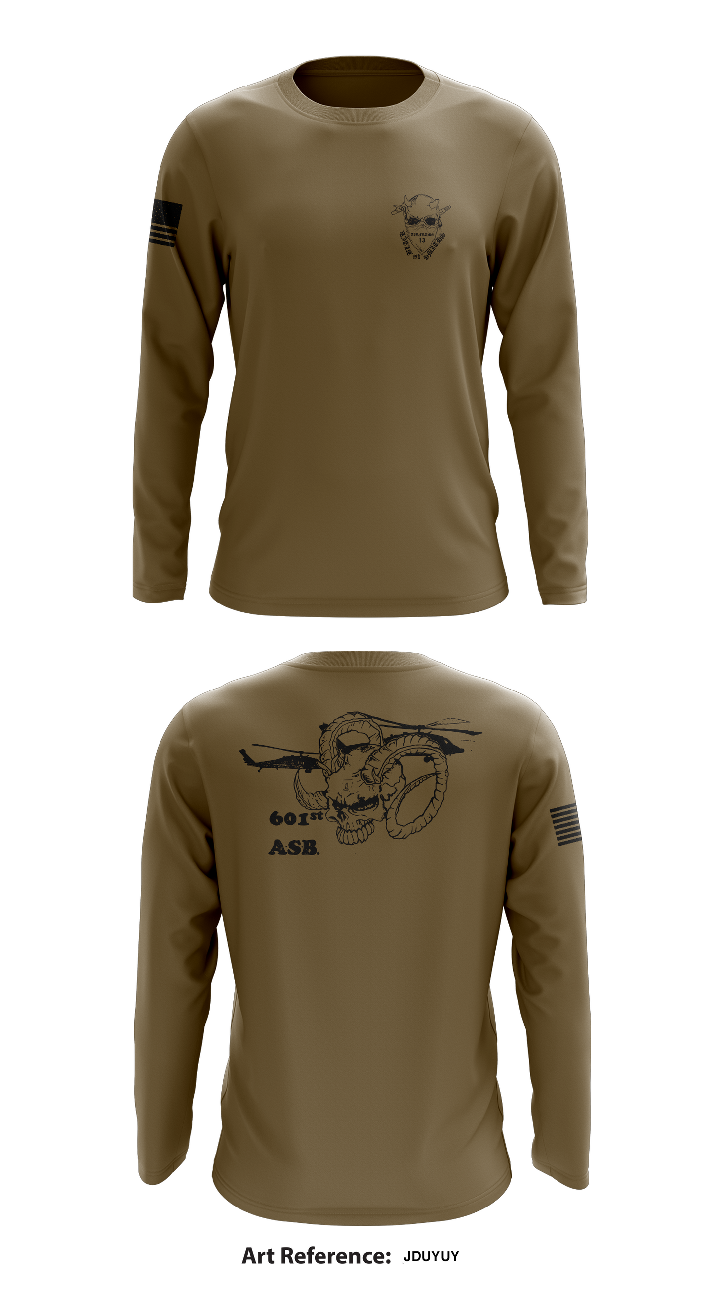 601st ASB Bco Store 1 Core Men's LS Performance Tee - JdUyuy