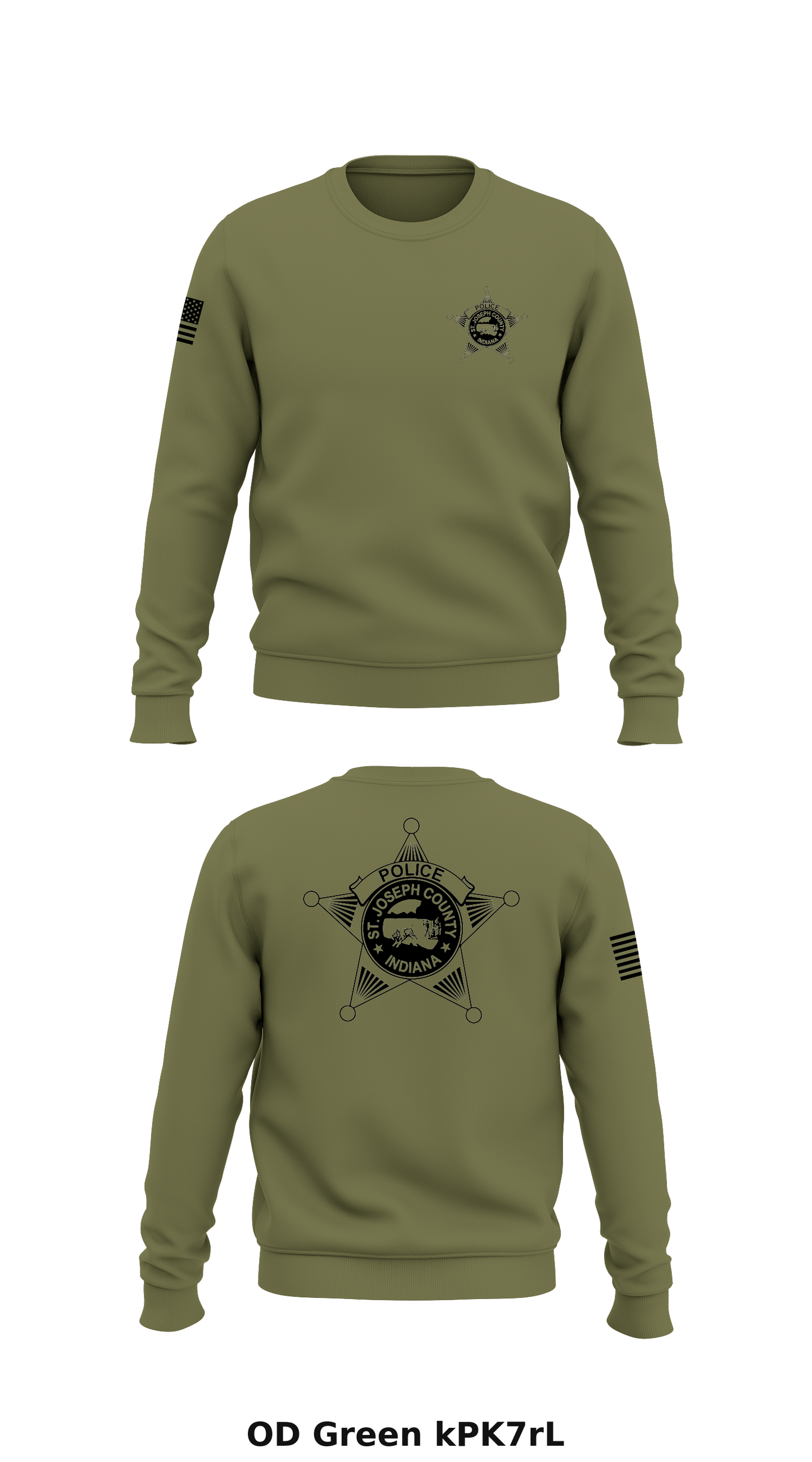 SJCPD Fugitive Unit Store 1 Core Men's Crewneck Performance Sweatshirt - kPK7rL