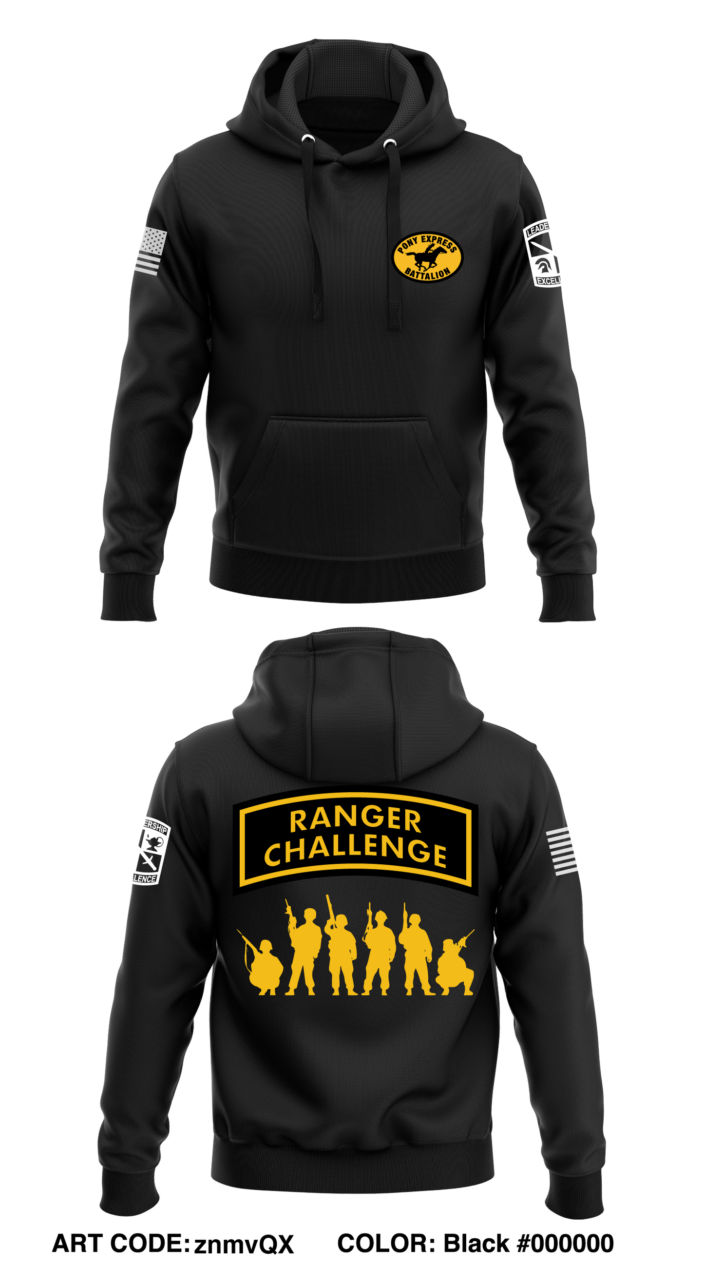 ROTC Pony Express Battalion Store 1 Core Men's Hooded Performance Sweatshirt - znmvQX