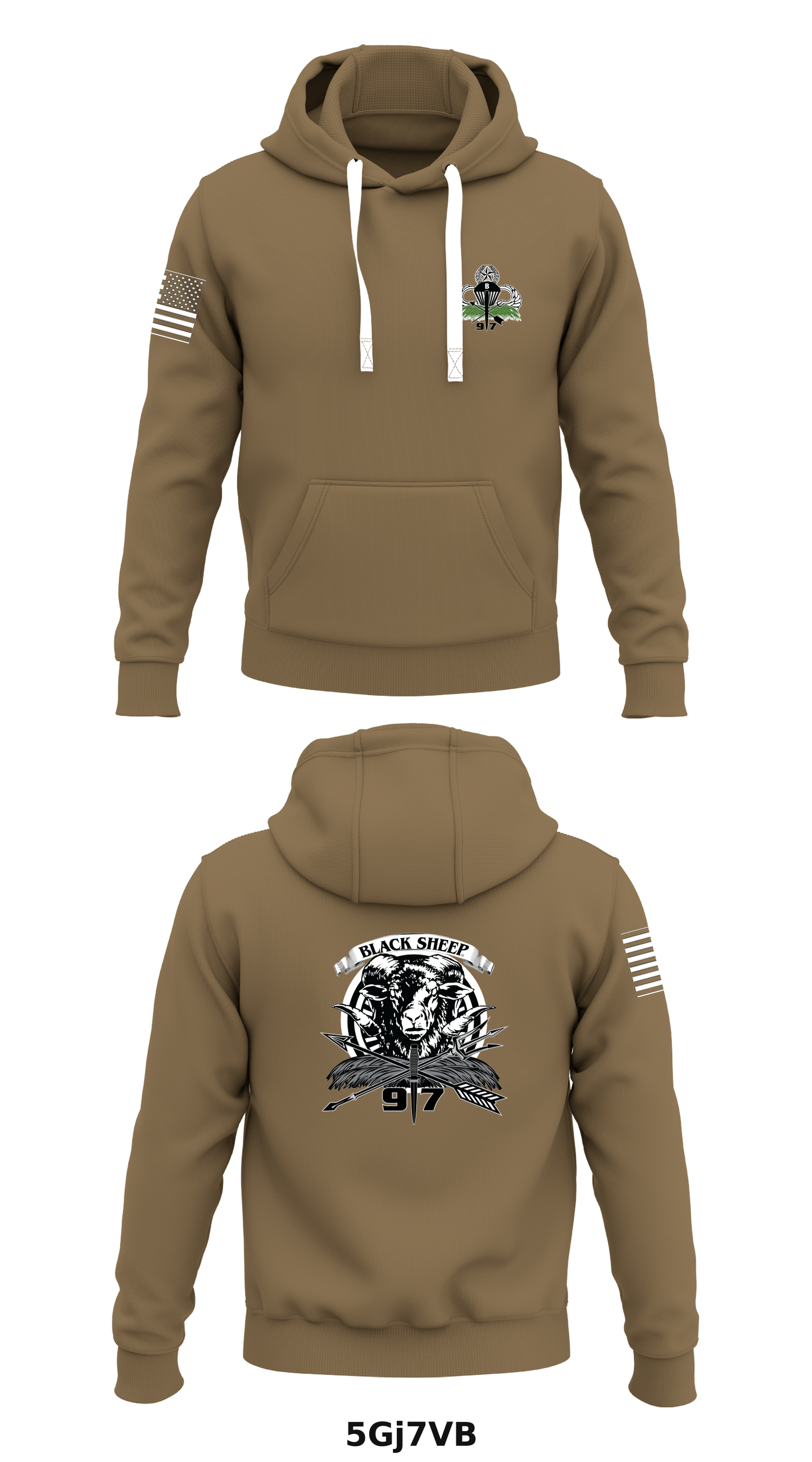 B/97th Civil Affairs Battalion Store 1 Core Men's Hooded Performance Sweatshirt - 5Gj7VB