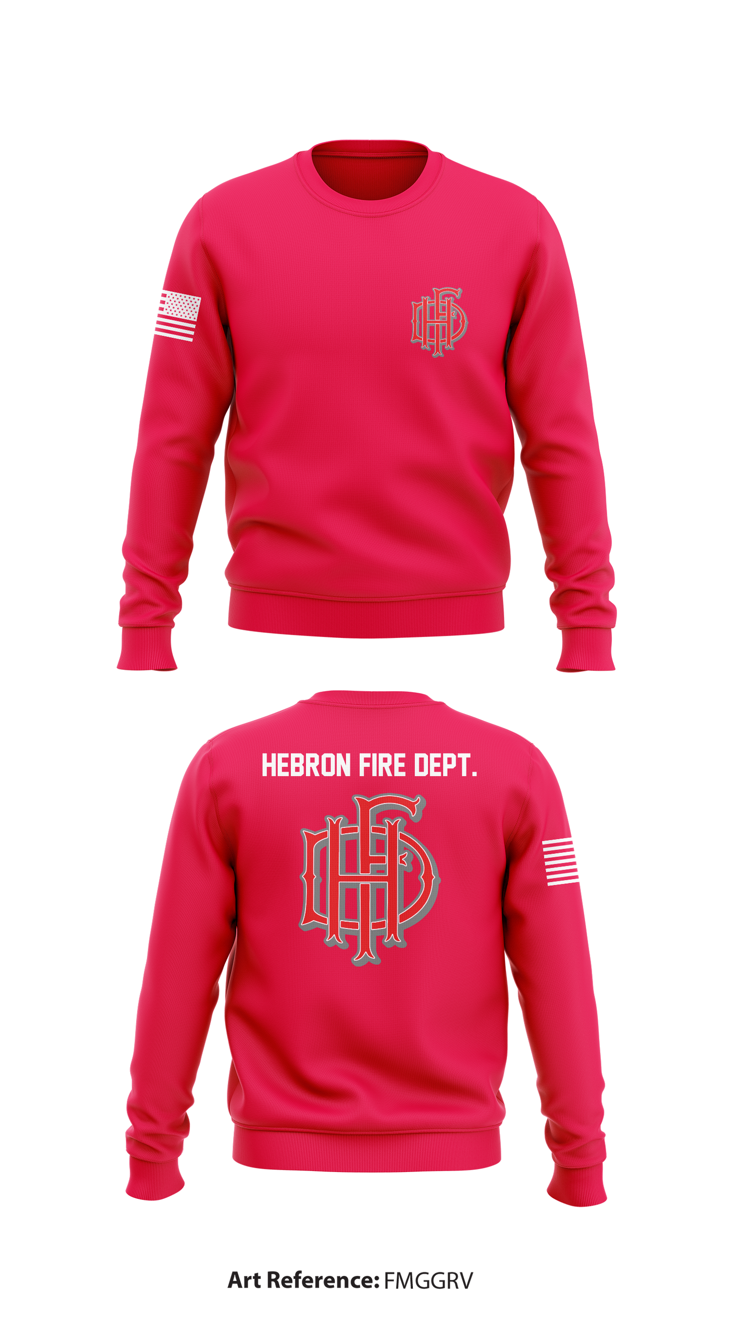 Hebron Fire Dept. Core Men's Crewneck Performance Sweatshirt - FmggRV